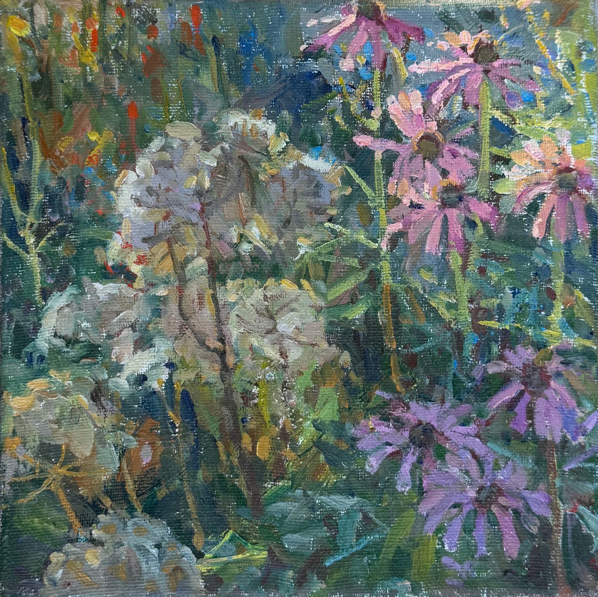 Залифа Хибатова (Картина, живопись - 
                  20 x 20 см) Луговое цветение 4