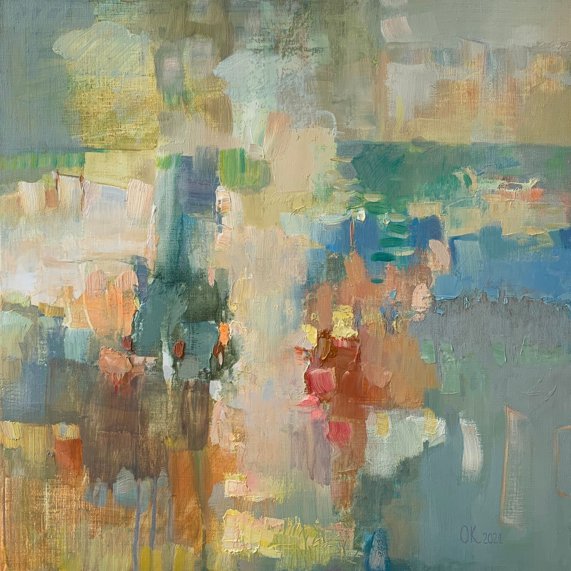 Ольга Кожевникова (Картина, живопись - 
                  60 x 60 см) Полдень