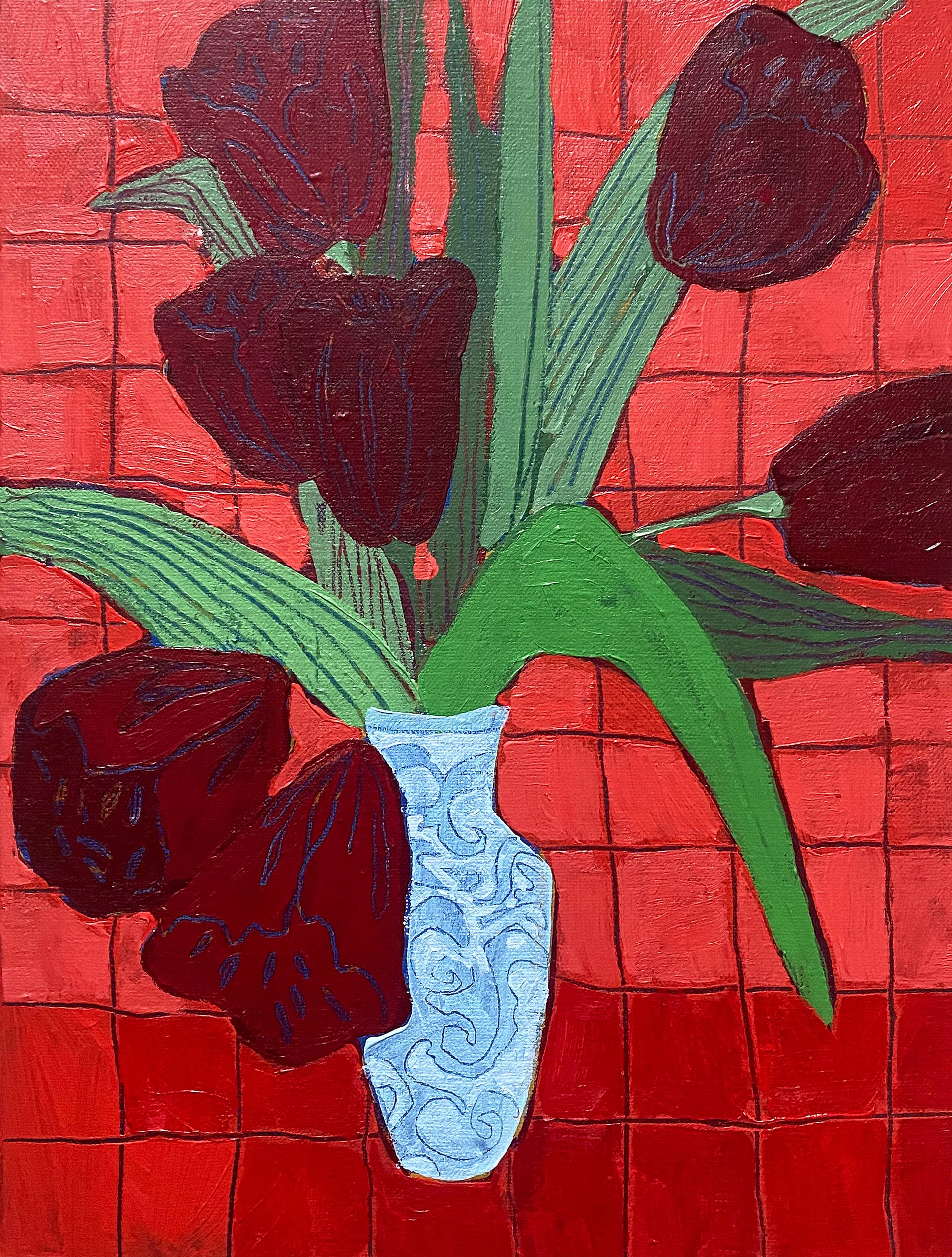 Анастасия Соловьева (Картина, живопись - 
                  30 x 40 см) Букет тюльпанов