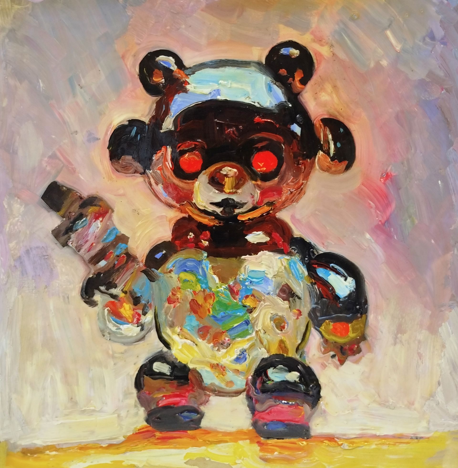 Денис Козловский (Картина, живопись - 
                  21 x 21 см) Боевой ушастик. Танкист. Эскиз