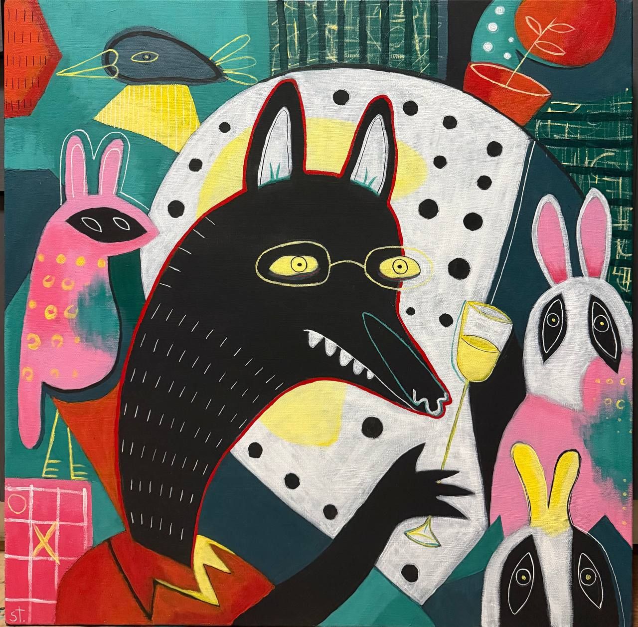 Марина Стараканами (Картина, живопись - 
                  70 x 70 см) Ярмарка тщеславия