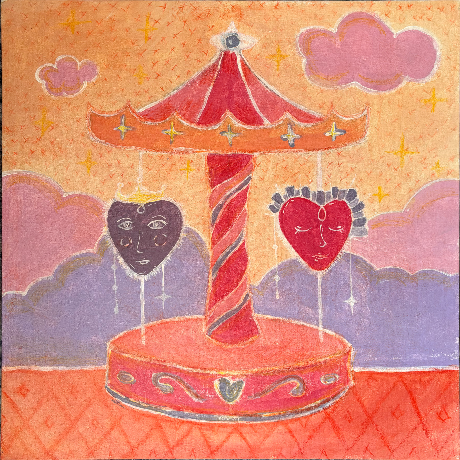 Ира Пенкина (Авторская графика - 
                  40 x 40 см) Карусель любви