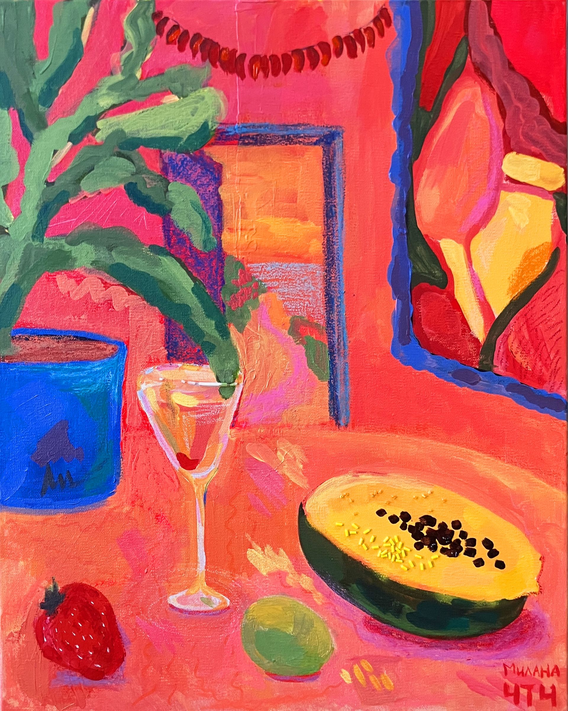 Милана Чтч (Картина, живопись - 
                  40 x 50 см) Красные острые перцы чили