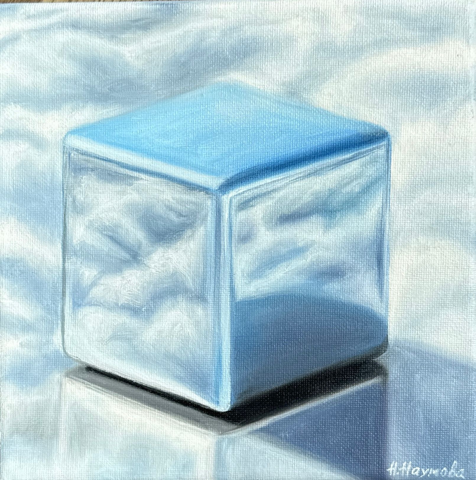 Наталья Наумова (Картина, живопись - 
                  20 x 20 см) Куб