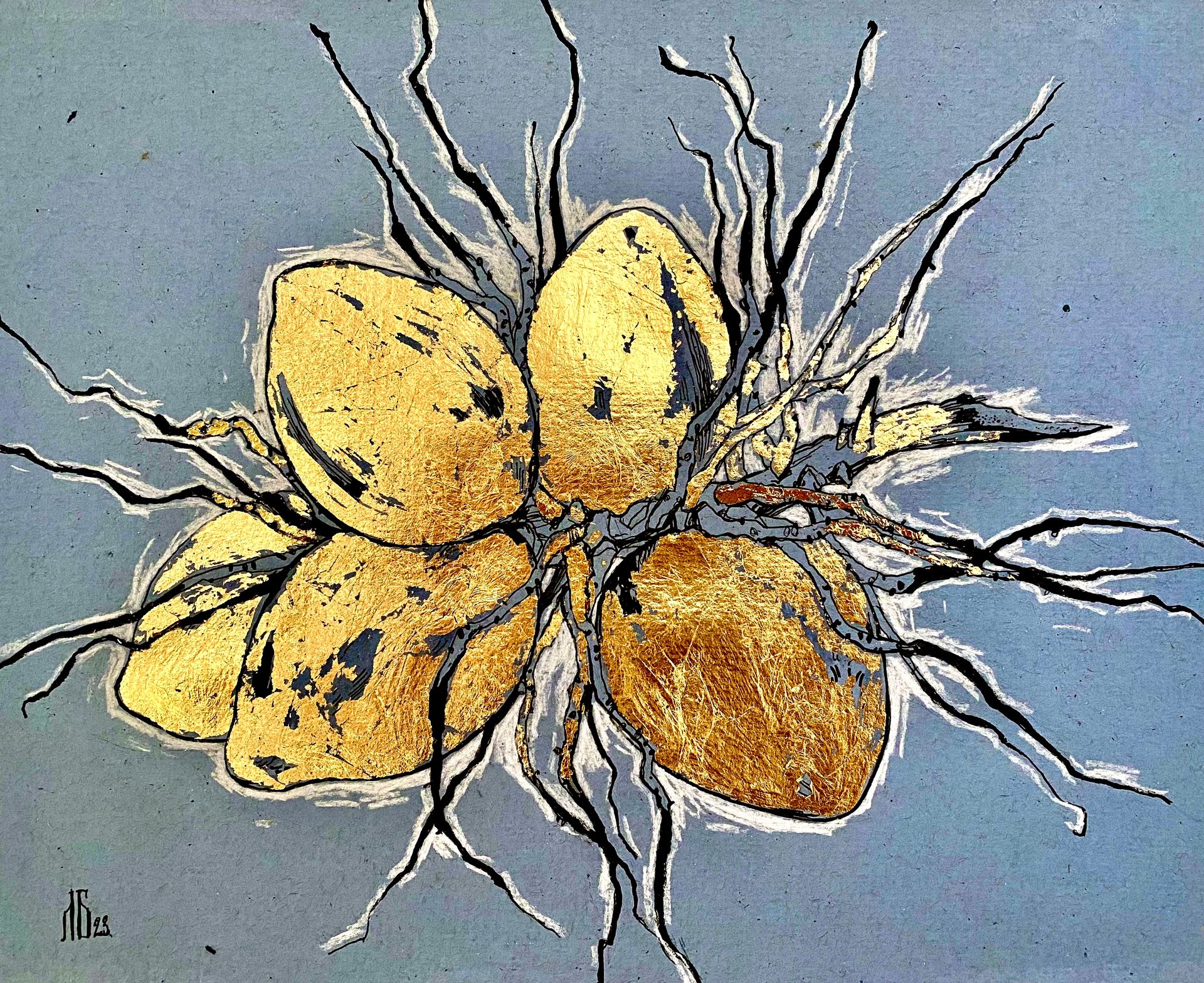 Лиза Бородинова (Авторская графика - 
                  32 x 26 см) Golden Coconut