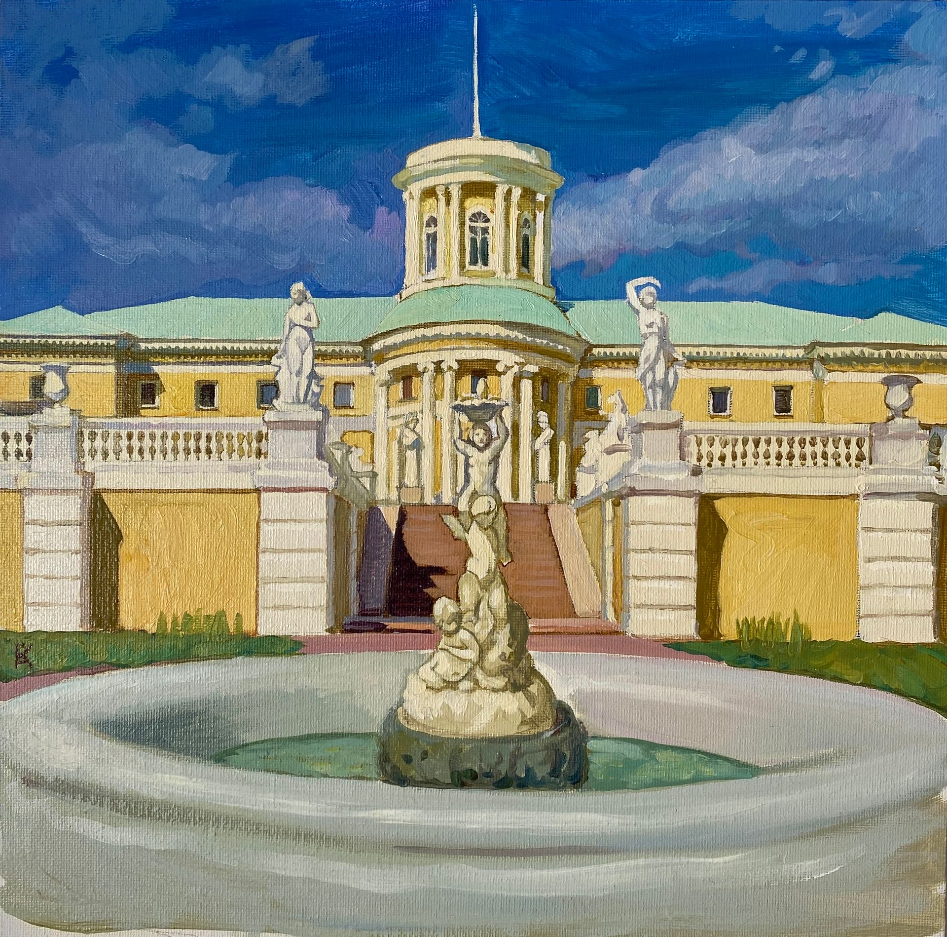 Алексей Кротов (Авторская графика - 
                  30 x 30 см) Усадьба Архангельское