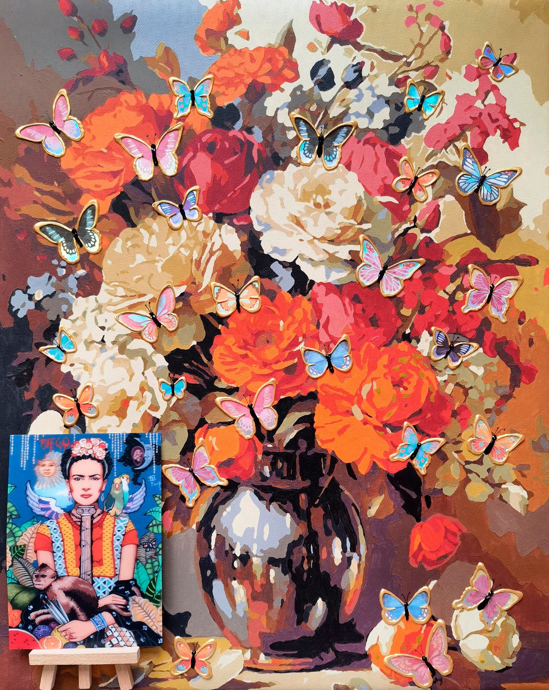 Ирина БАСТ (Картина, живопись - 
                  40 x 50 см) Цветы для Фриды Кало