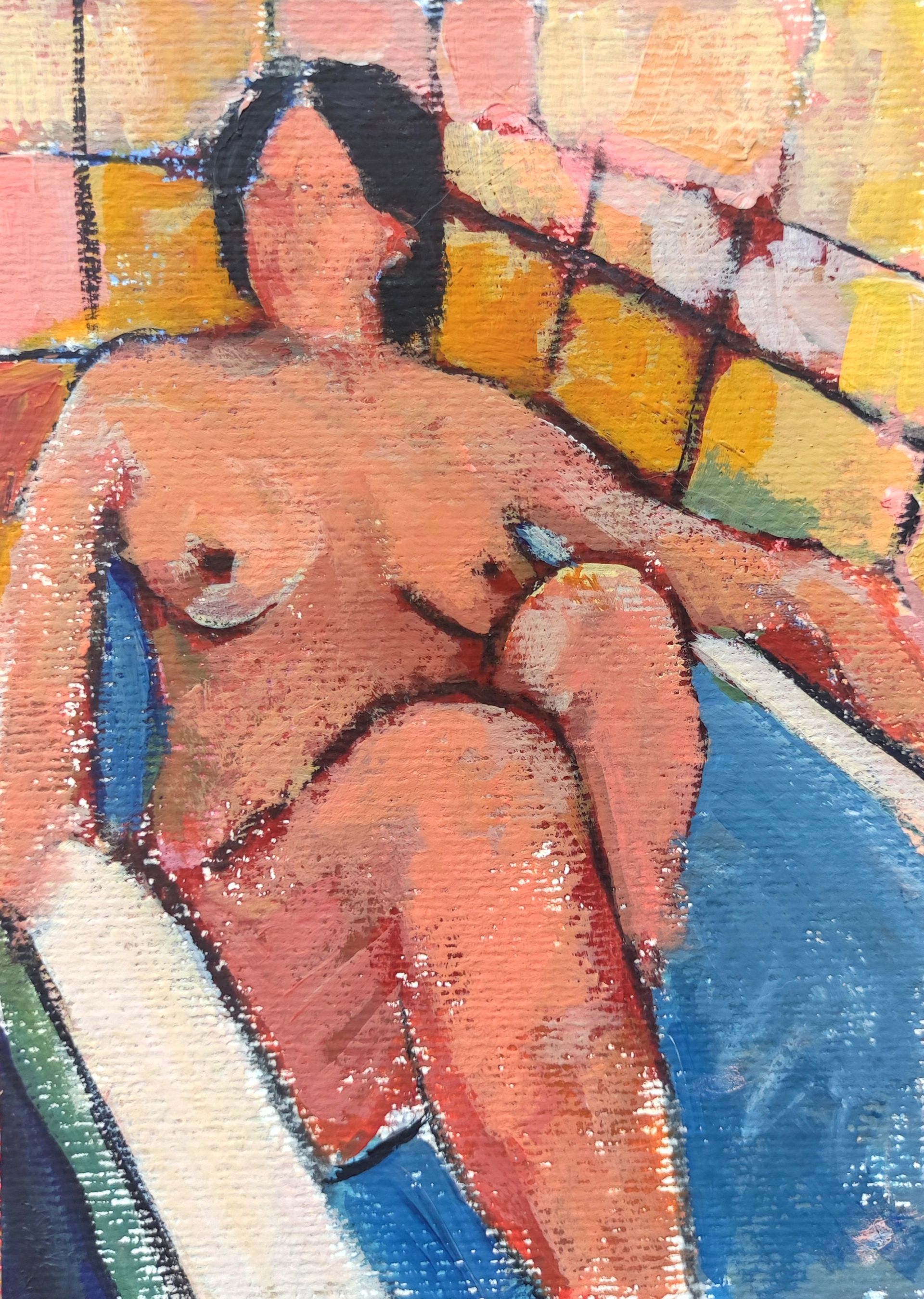 Дарья Петухова (Авторская графика - 
                  13 x 18 см) В ванной