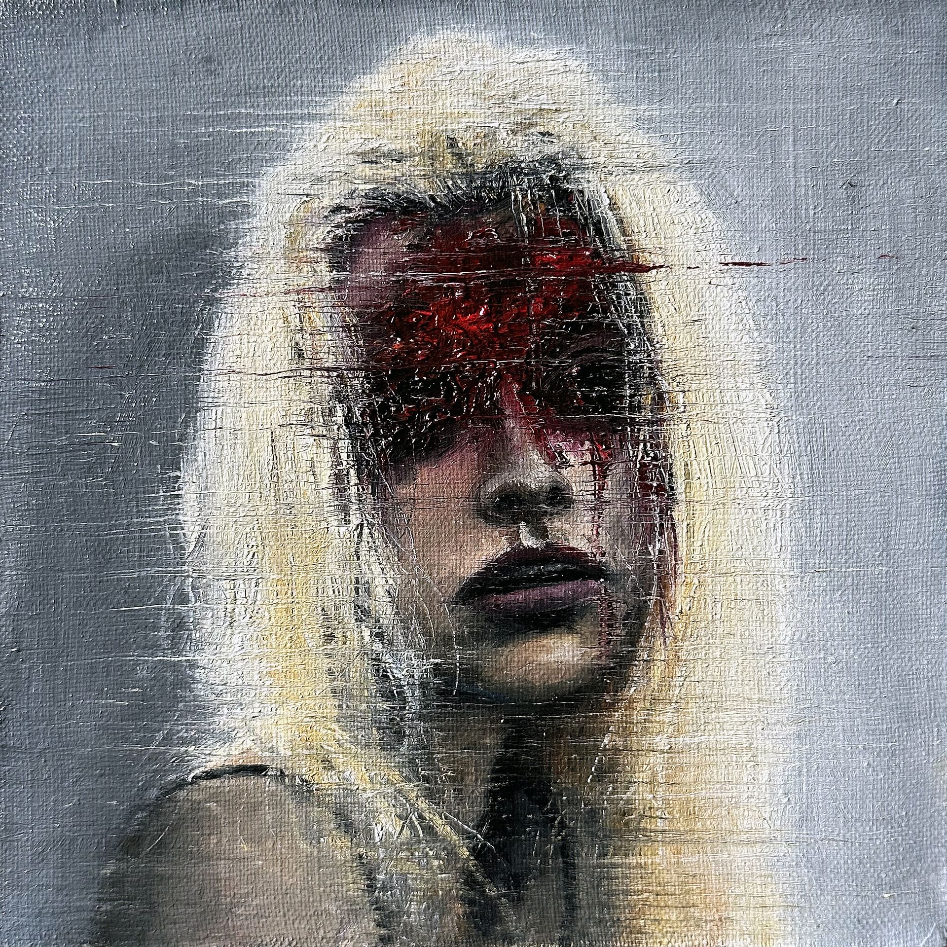 Данила Даренских (Картина, живопись - 
                  20 x 20 см) Black flowers
