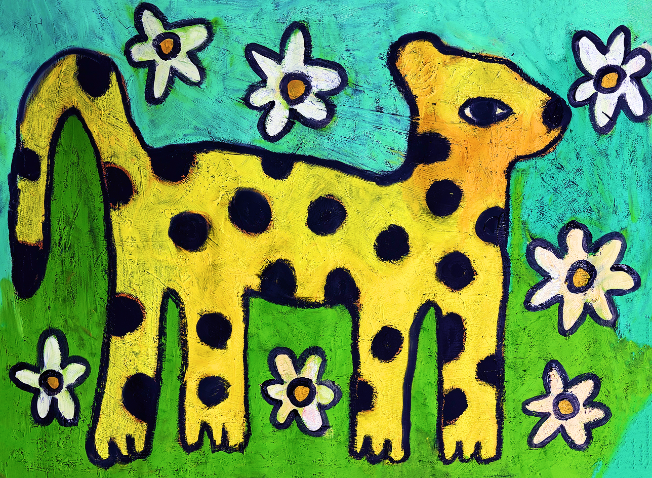 Ксения Соколовская (Картина, живопись - 
                  80 x 60 см) Леопард