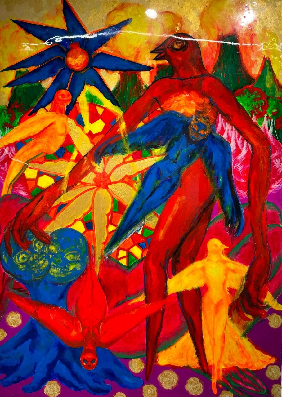 Юлия Кривозубова (Авторская графика - 
                  100 x 140 см) Из серии "Яблоки и груши"