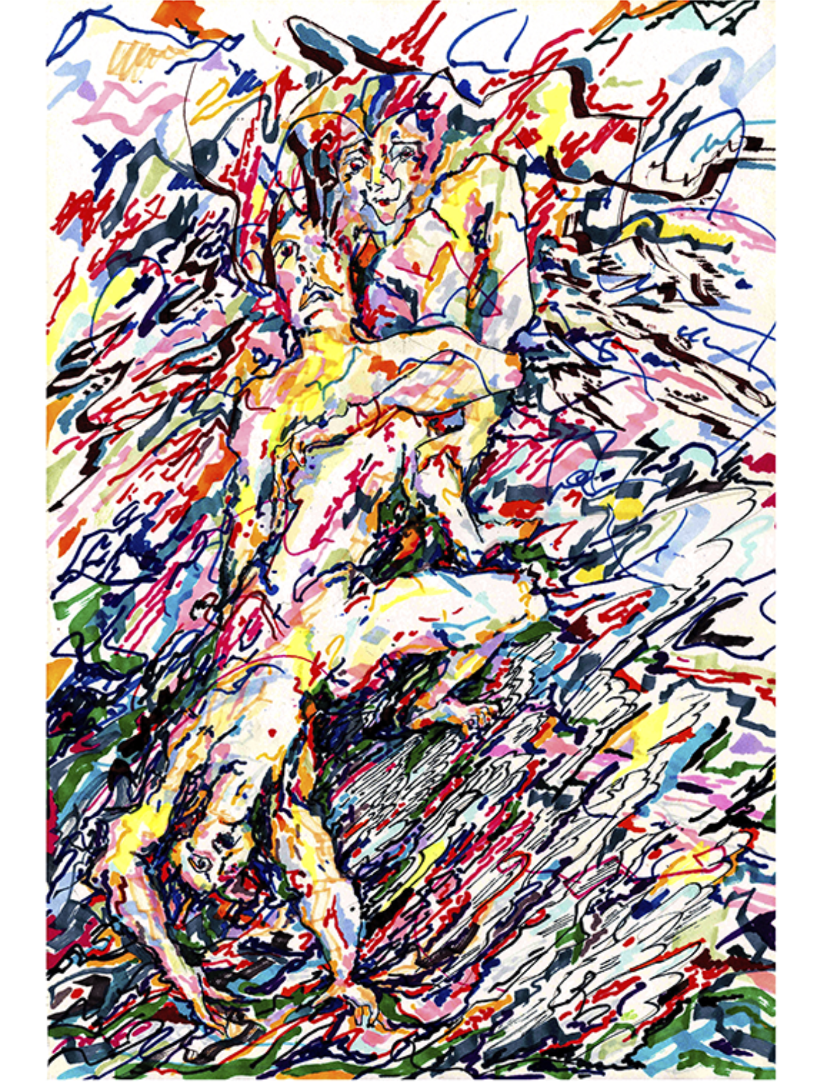 Дарина Грехова (Графика печатная - 
                  50 x 70 см) Без названия