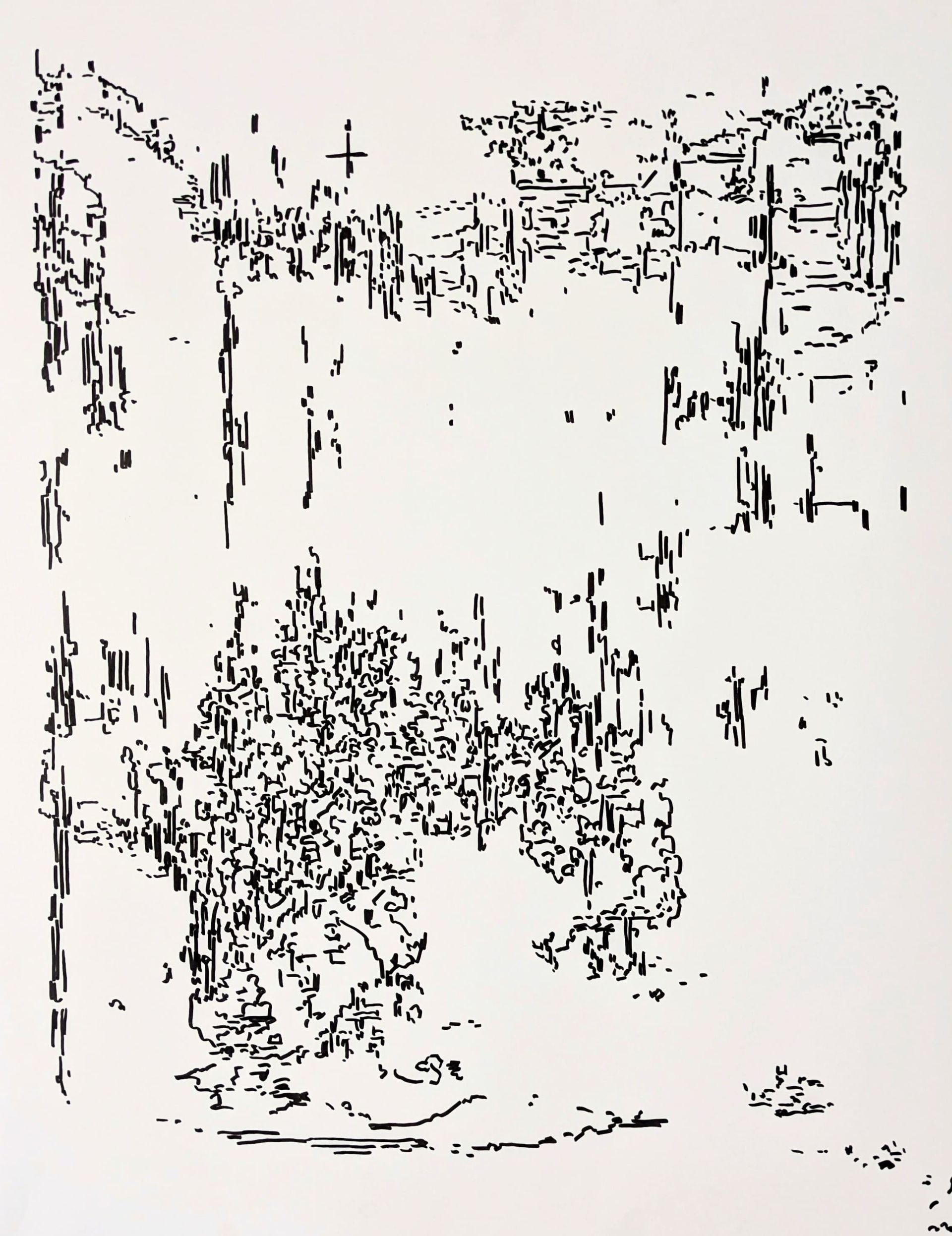 Дарья Растунина (Авторская графика - 
                  56 x 74 см) Без названия