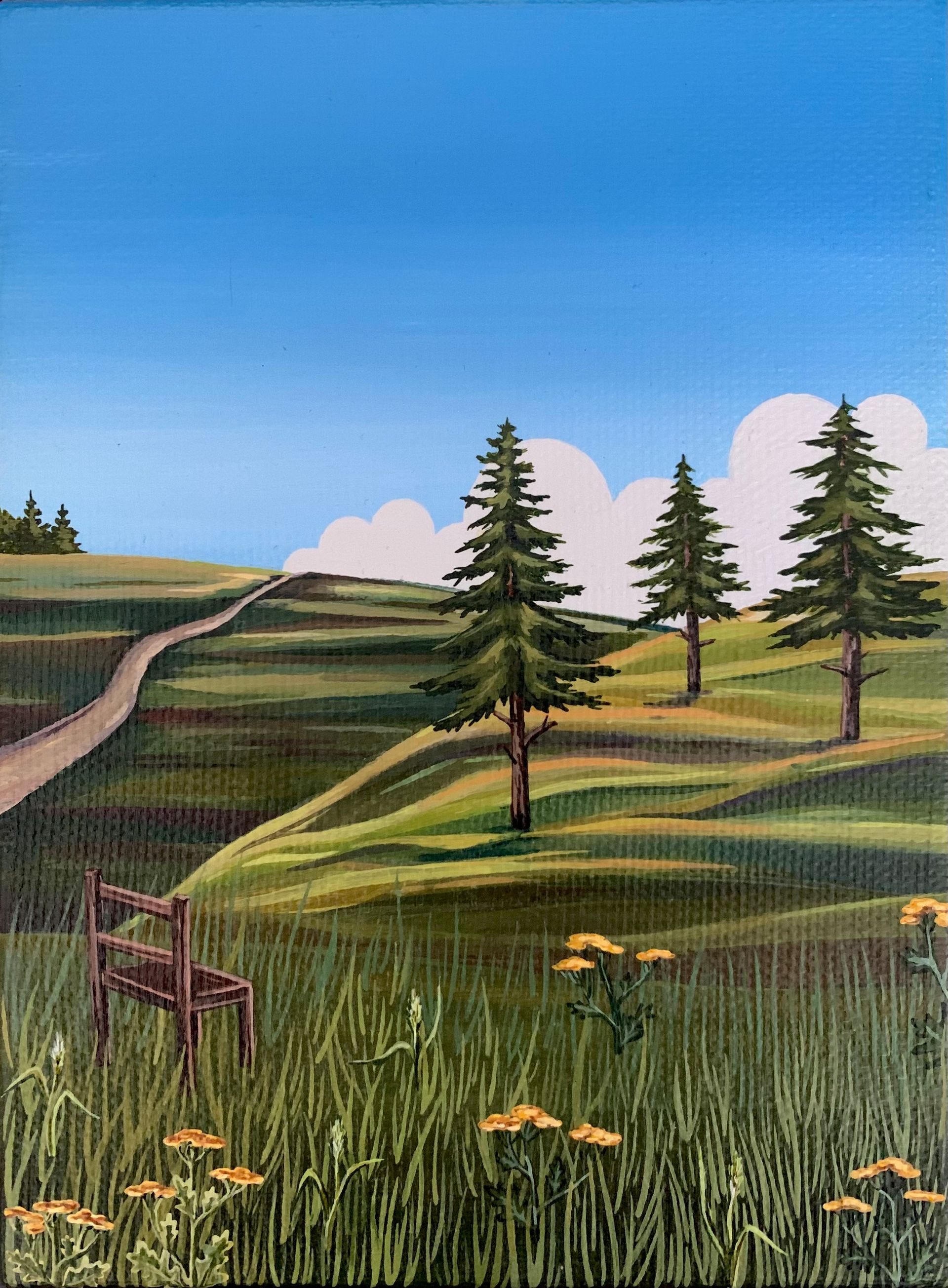 СВЕТ-ЛАНА (Картина, живопись - 
                  15 x 20 см) Наблюдатель