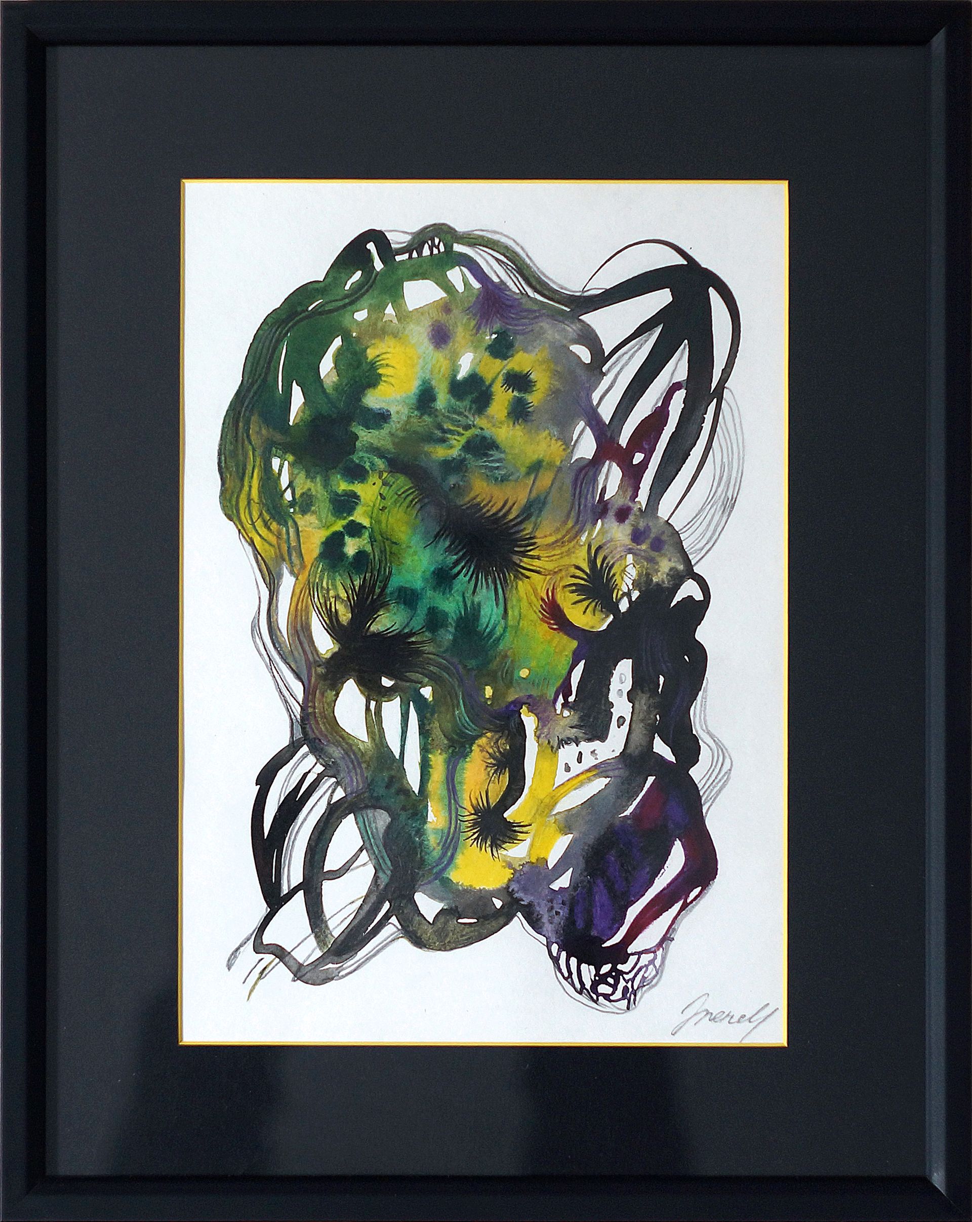 Ирен Мусина (Авторская графика - 
                  32.8 x 41.5 см) В оранжерее #2