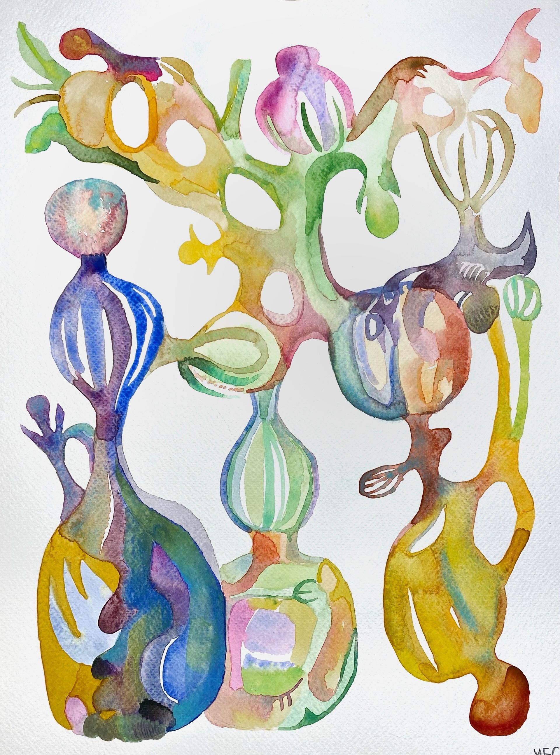 Екатерина Уварова (Авторская графика - 
                  30 x 40 см) Живое