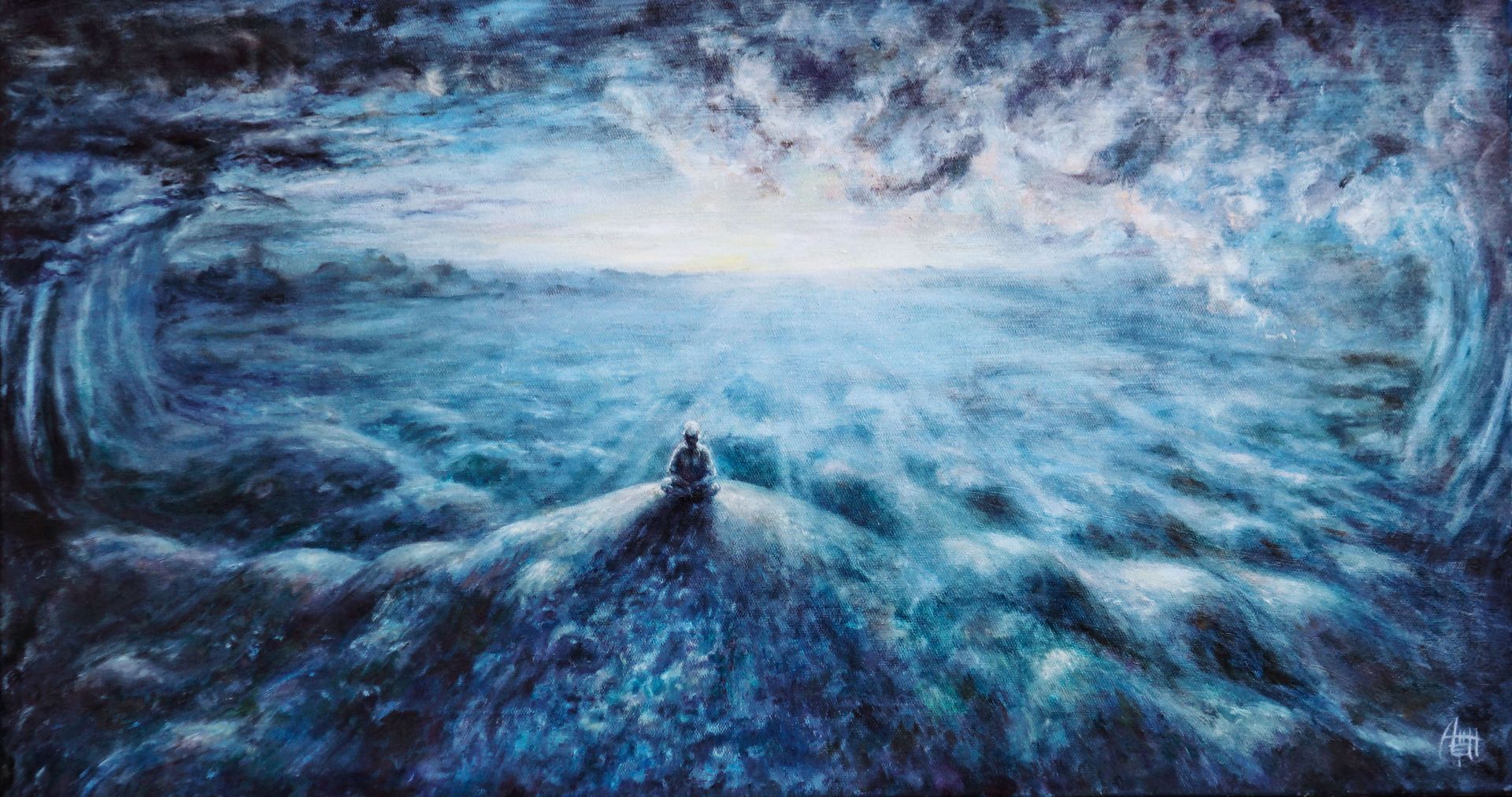 Анна Колтунова (Картина, живопись - 
                  80 x 43 см) Будда. Мыслитель.