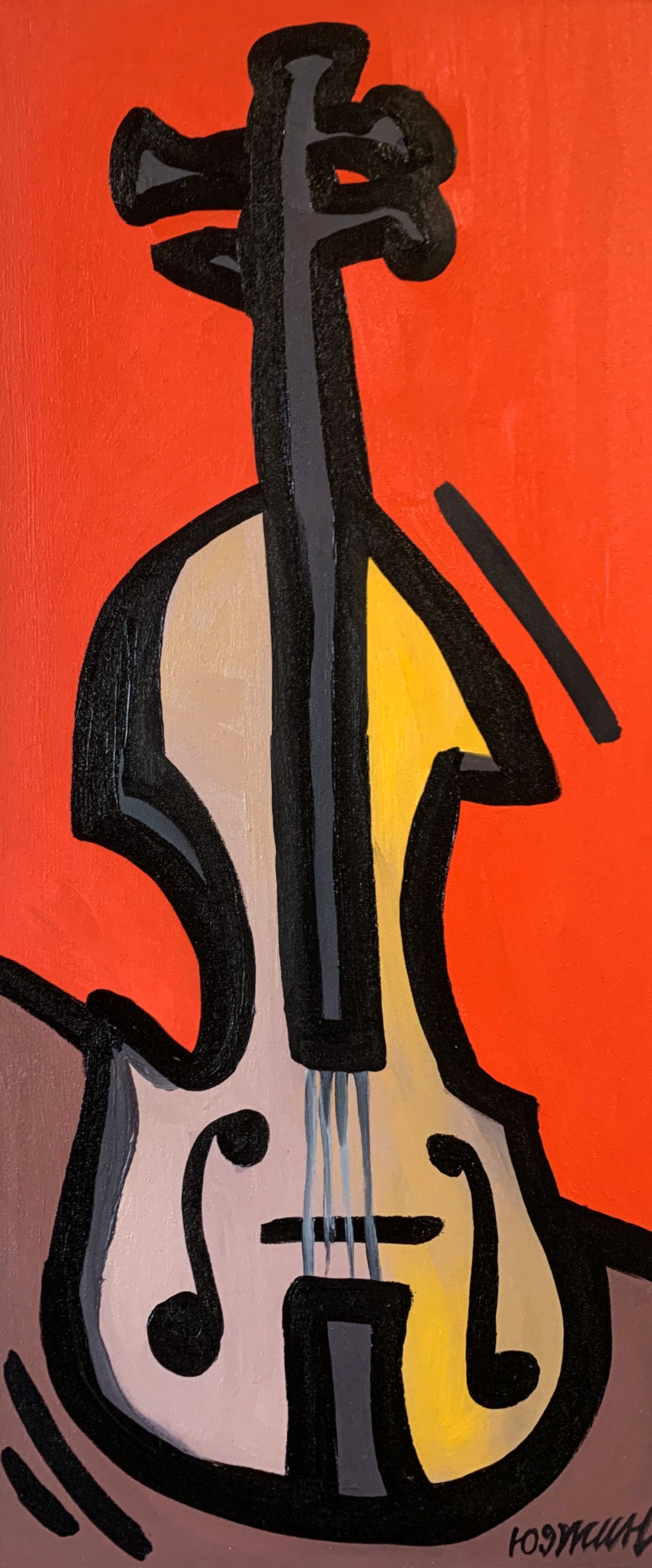 Юджин (Картина, живопись - 
                  30 x 70 см) Скрипка