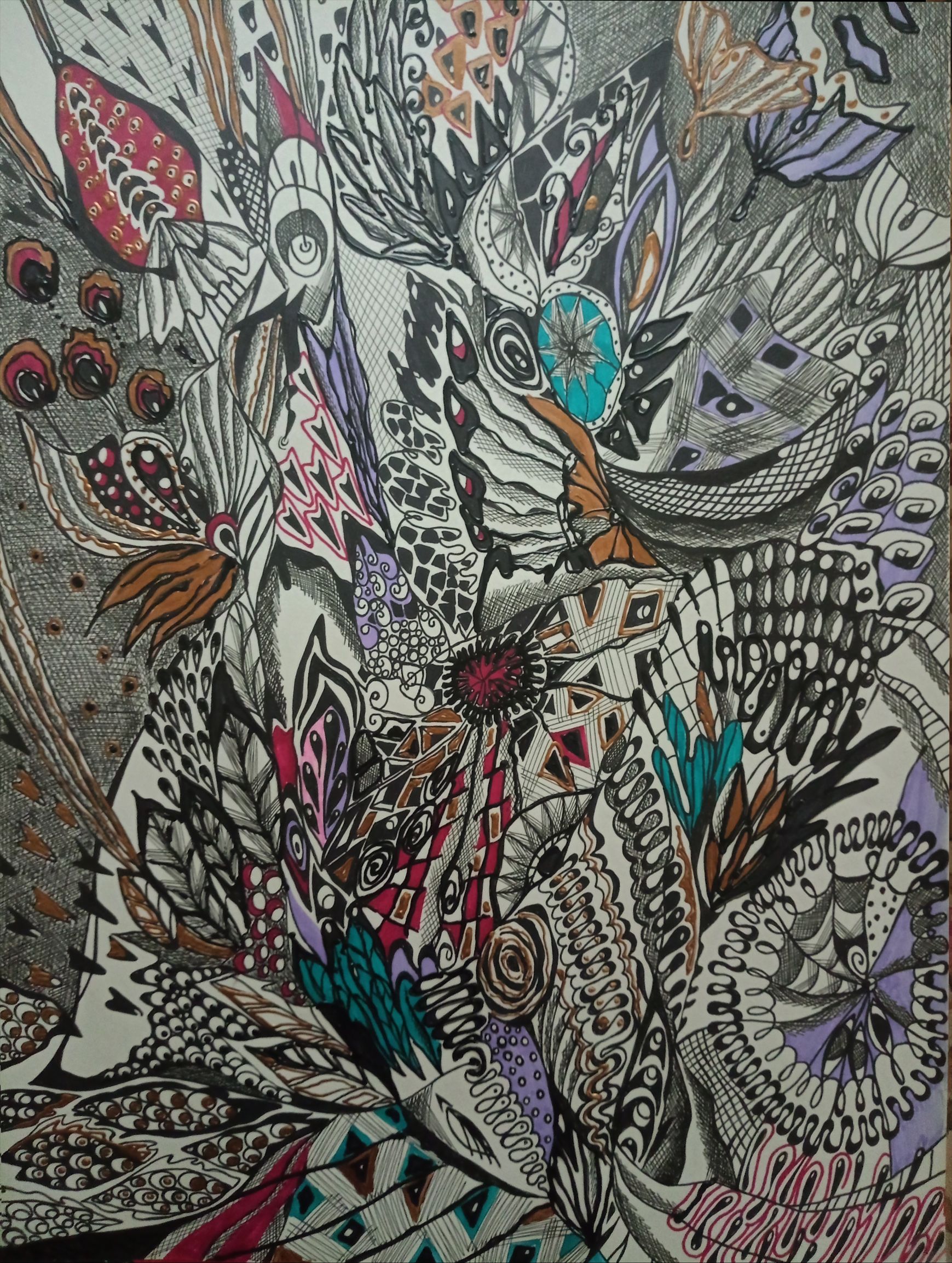 Ирина Шумская (Авторская графика - 
                  50 x 70 см) Орнаментальная метаморфоза