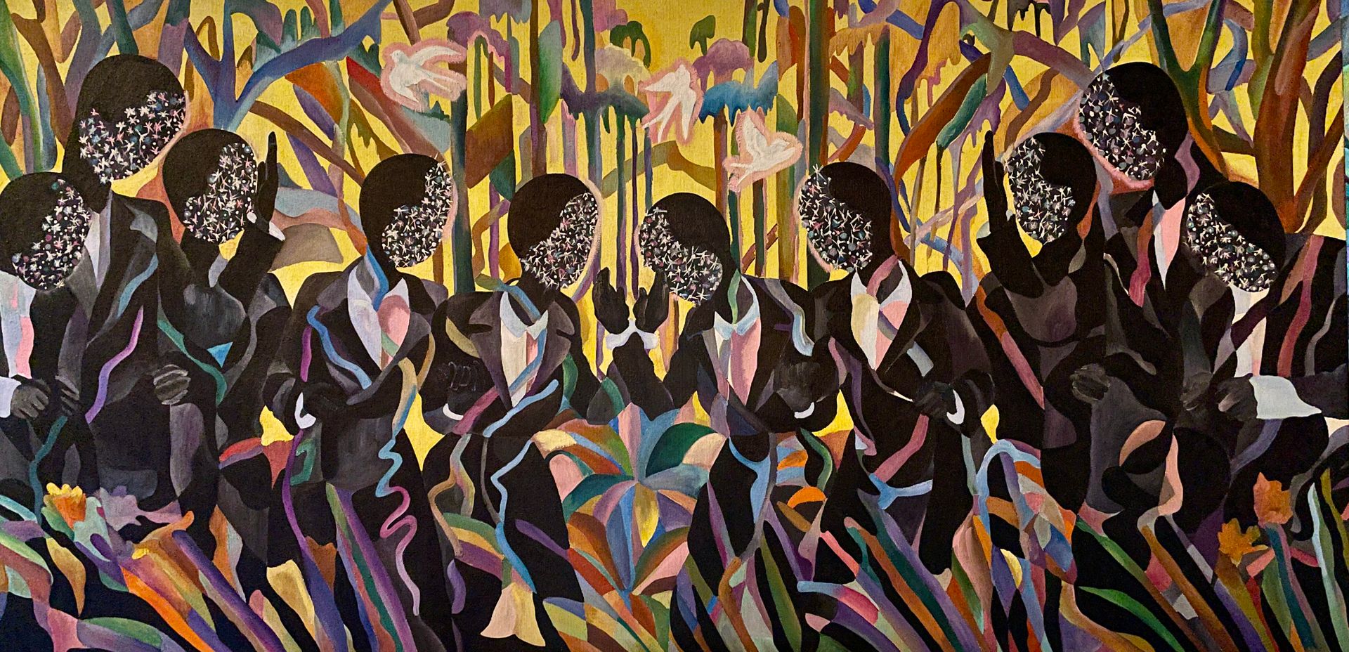 Таня Бродская (Картина, живопись - 
                  200 x 100 см) Illuminati Shabbat