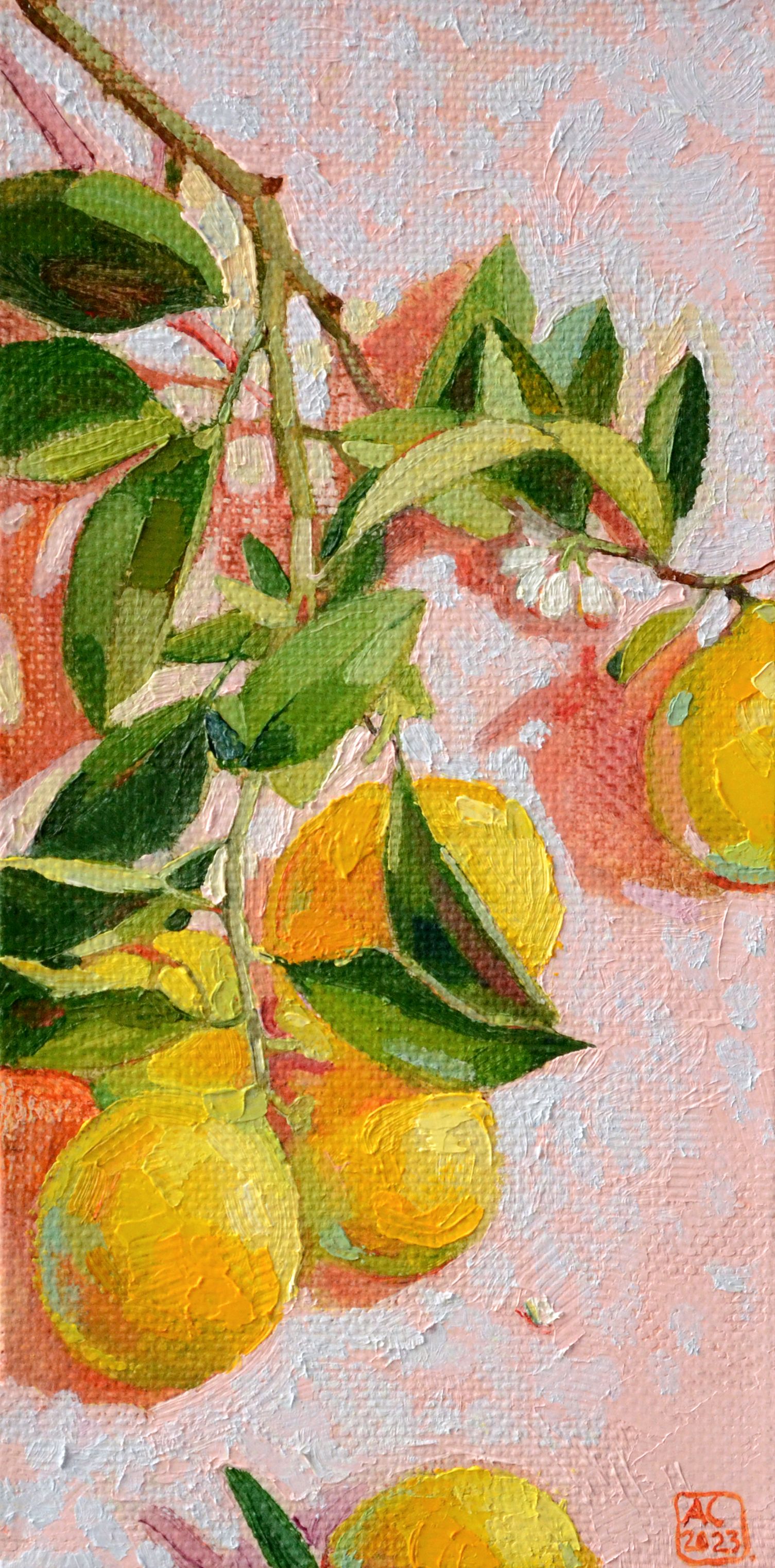 Александра Сергеева (Картина, живопись - 
                  15 x 30 см) Лимончики