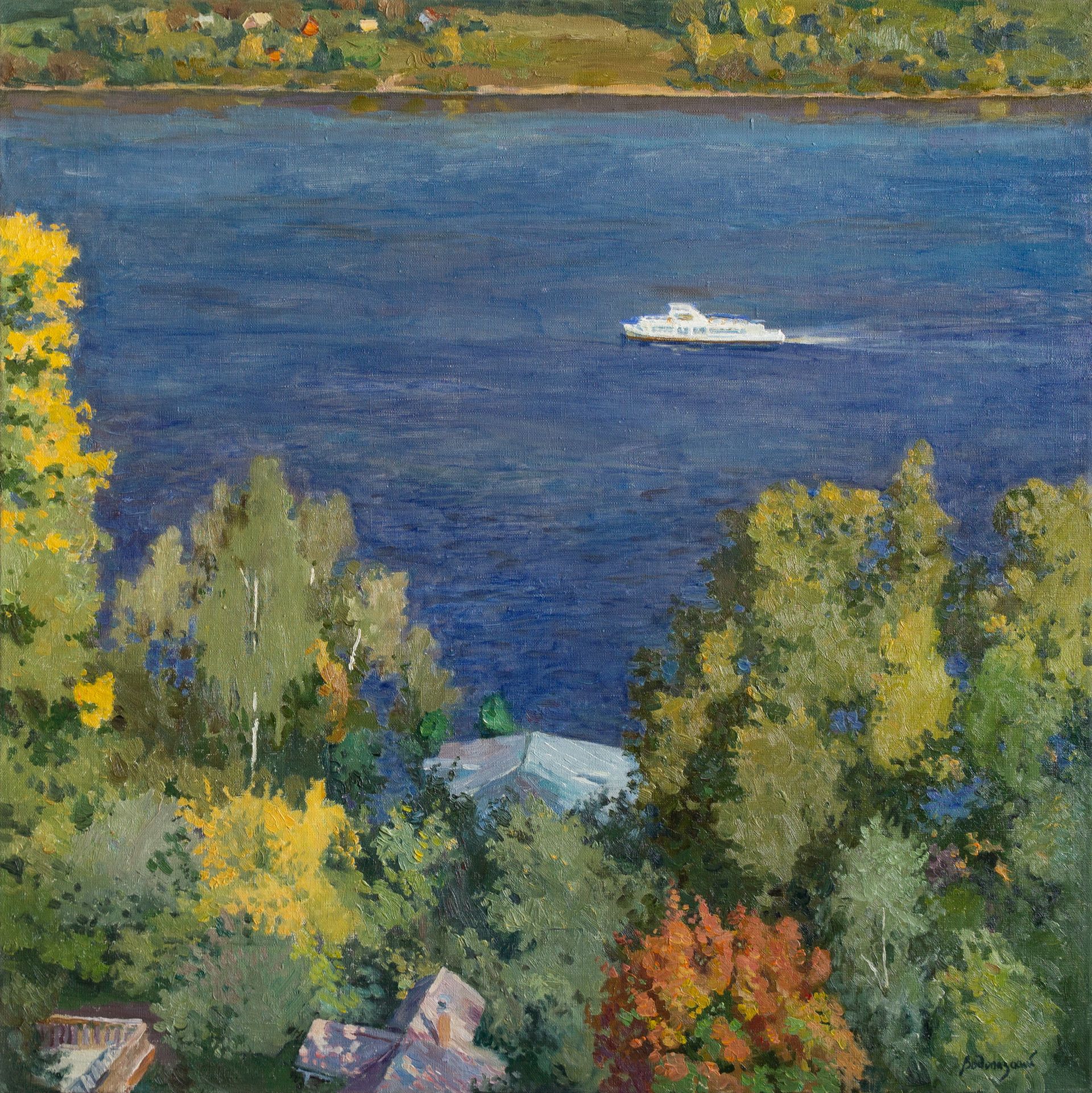 Николай Водолазский (Картина, живопись - 
                  70 x 70 см) На Волге