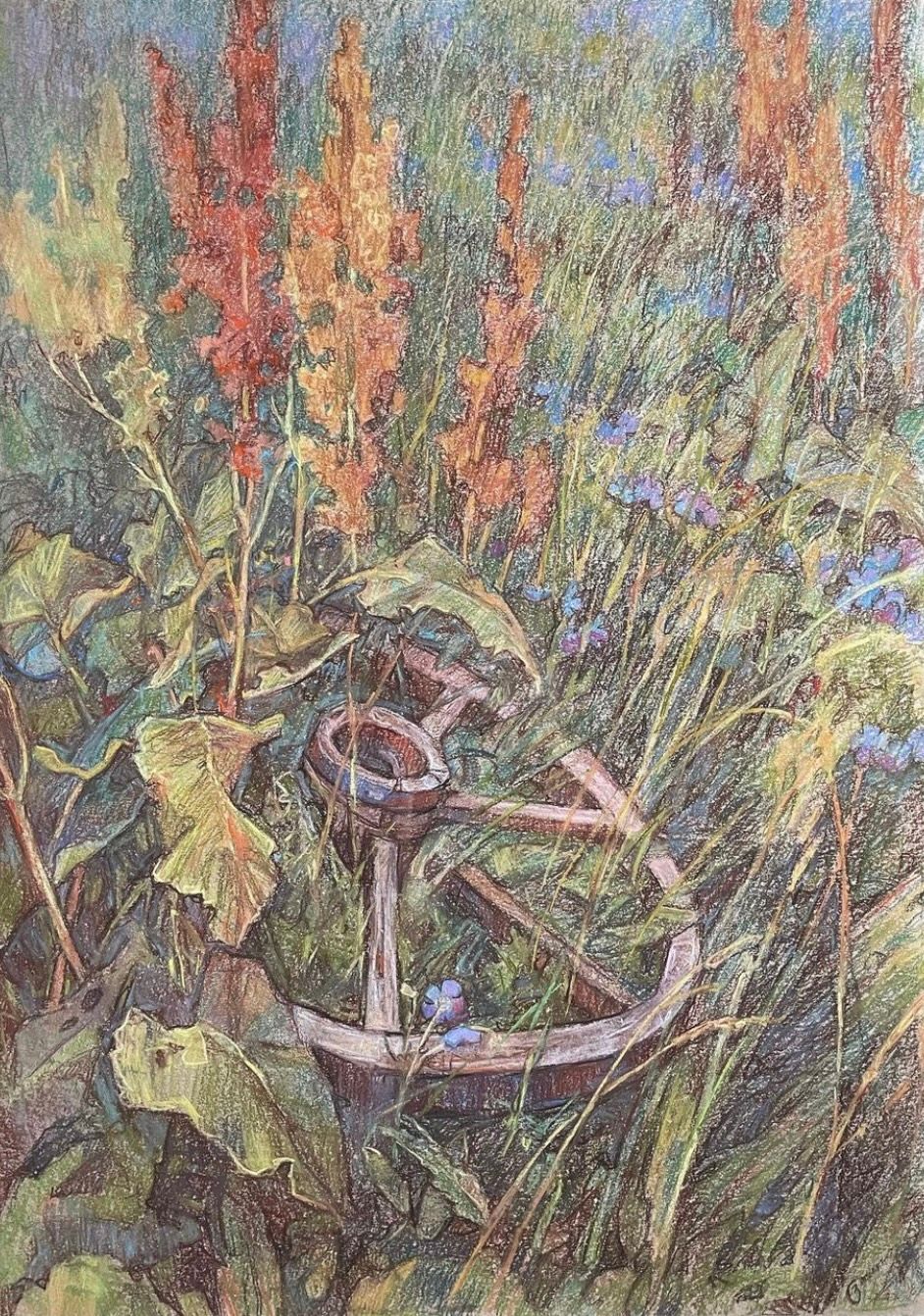 Залифа Хибатова (Авторская графика - 
                  50 x 70 см) Колесо