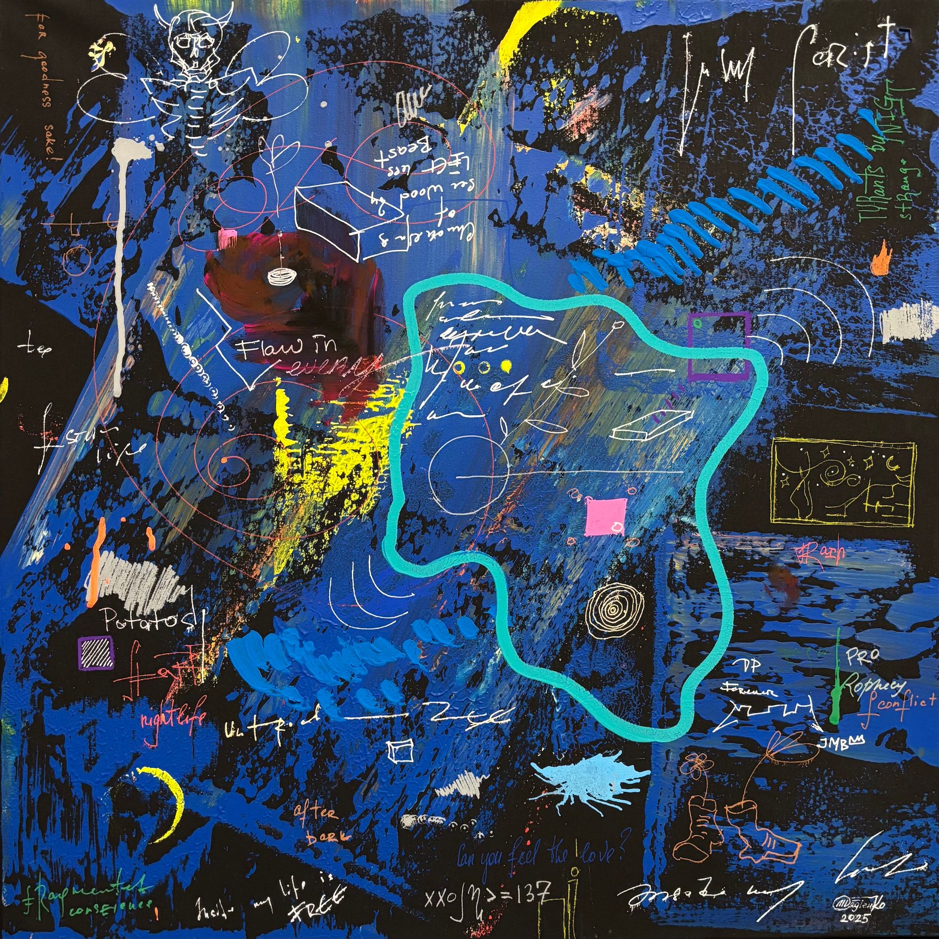 Михаил Дядченко (Картина, живопись - 
                  60 x 60 см) Starry