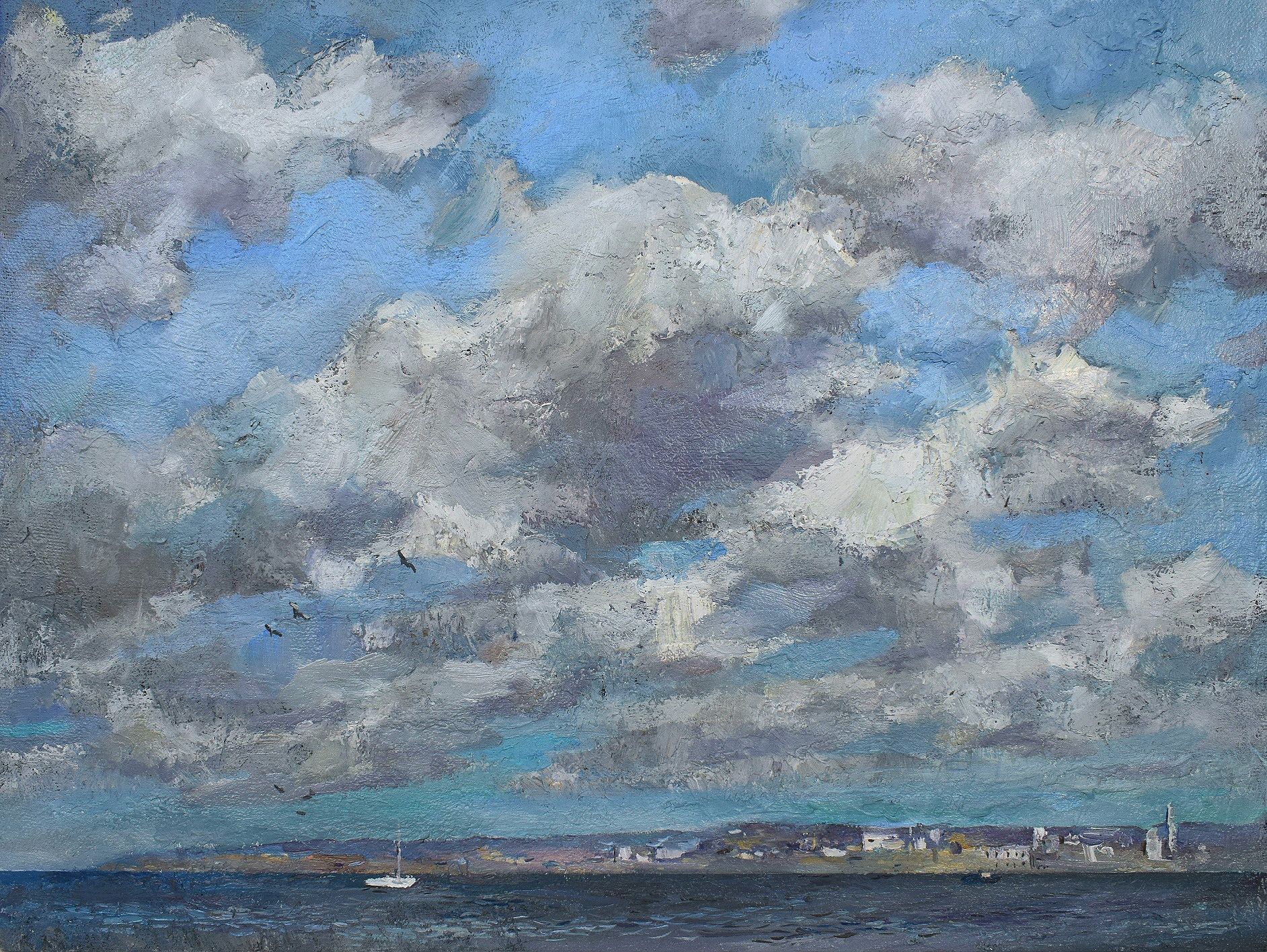 Илья Хахарев (Картина, живопись - 
                  55 x 42 см) Облака
