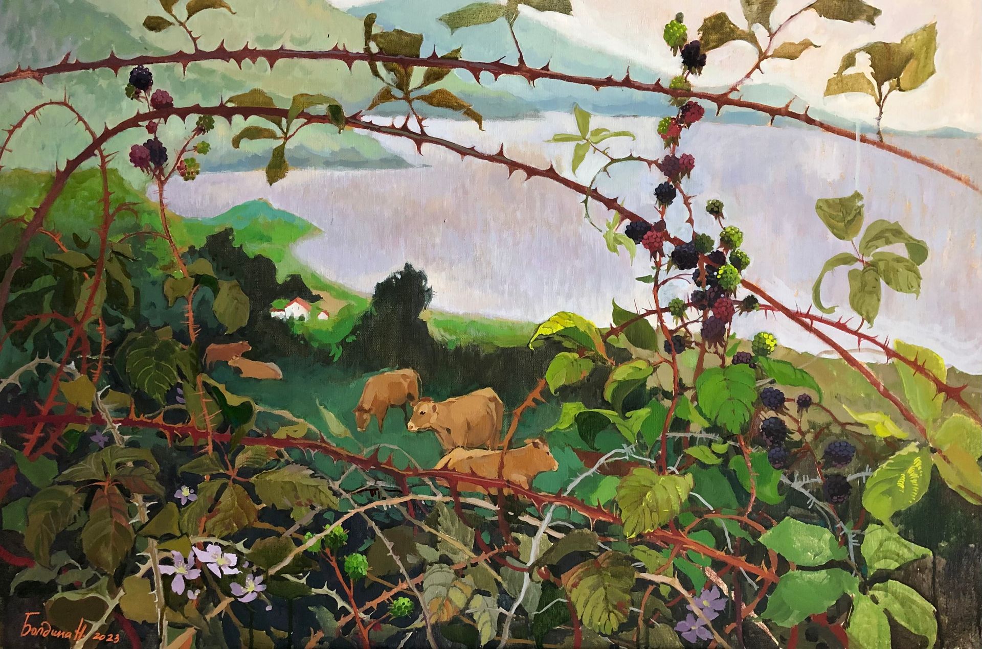 Надежда Болдина (Картина, живопись - 
                  98 x 62 см) Дорога в Исларес
