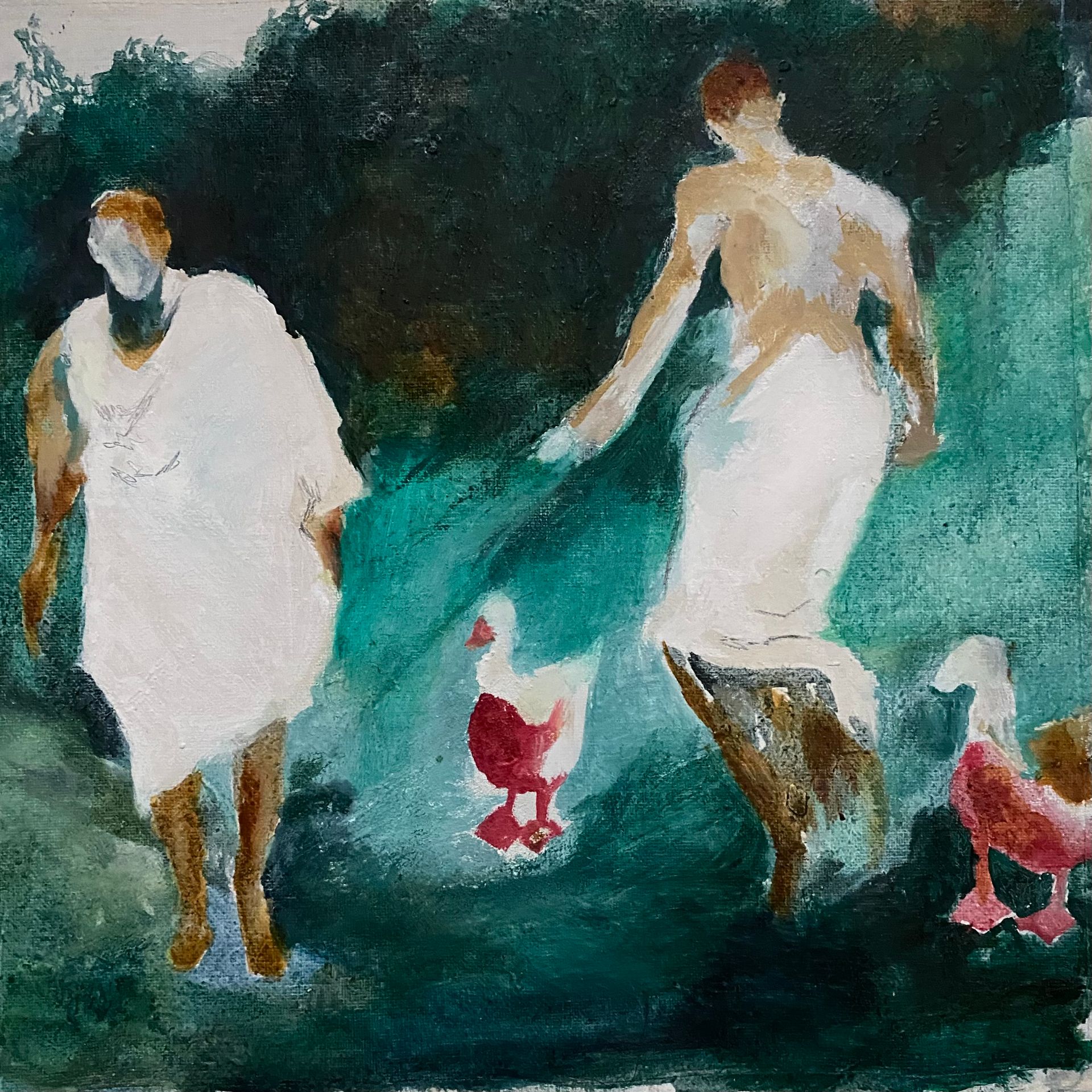 Елена Троянская (Картина, живопись - 
                  30 x 30 см) Присутстие