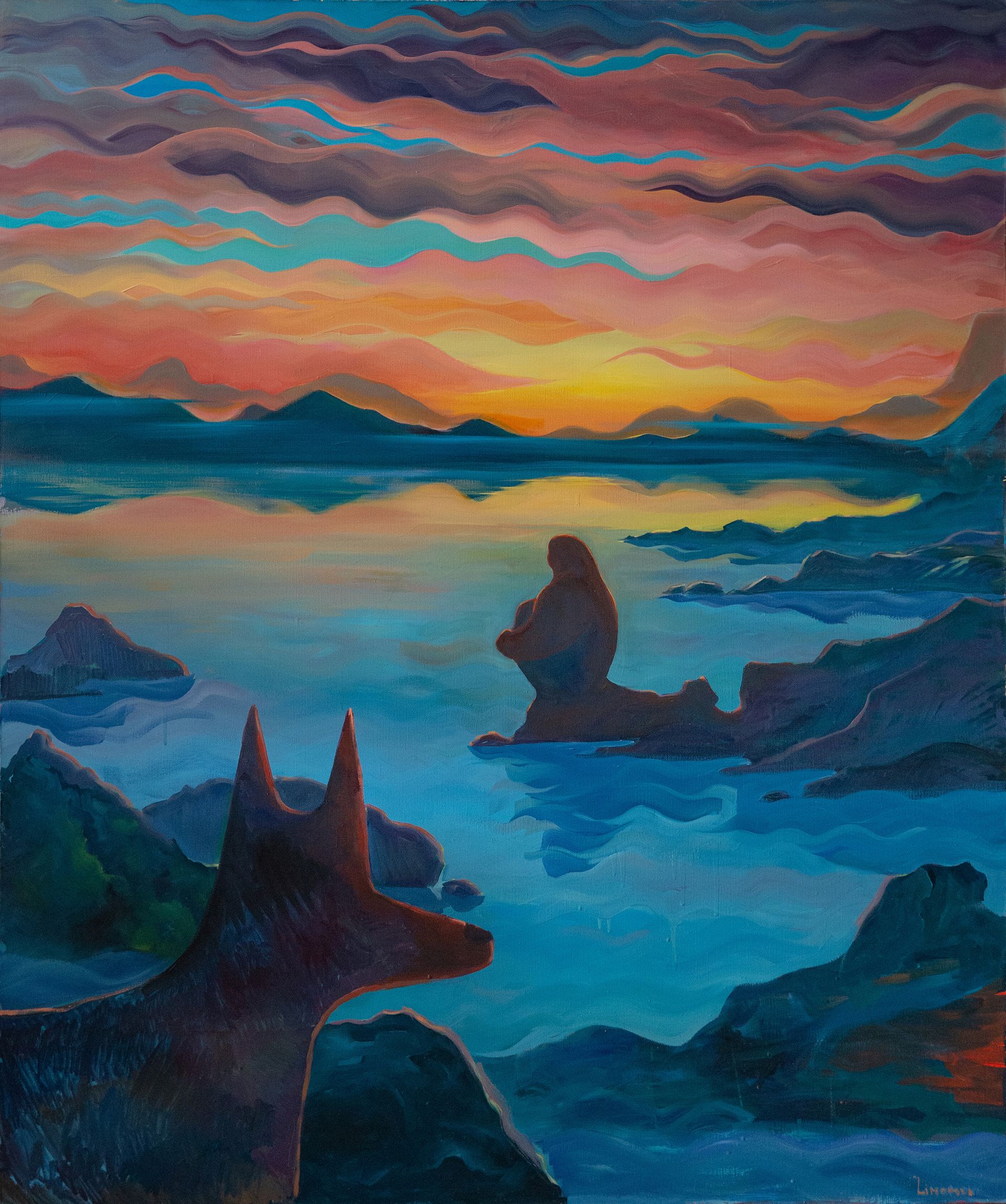 Анастасия Лимонова (Картина, живопись - 
                  100 x 120 см) Закат