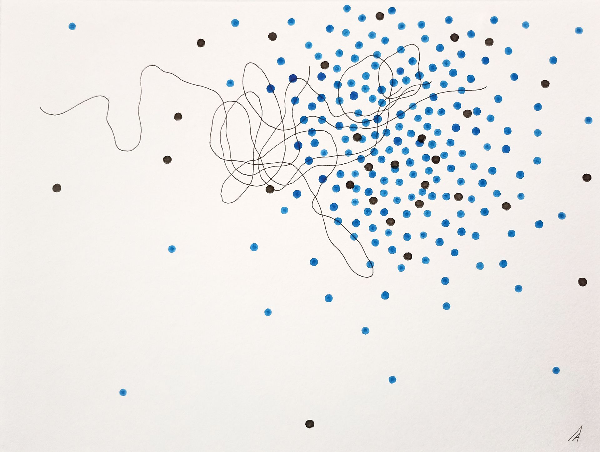 Анастасия Левина (Авторская графика - 
                  40 x 30 см) Swarm 003