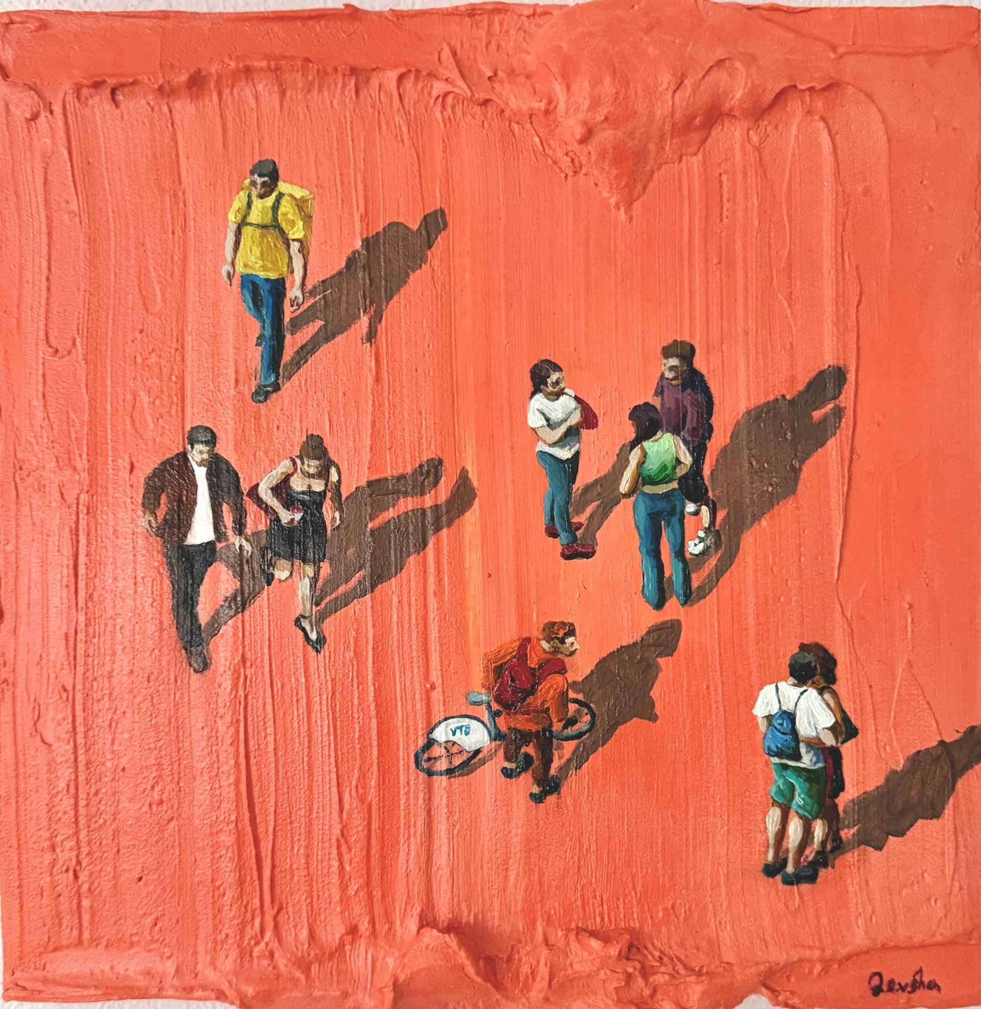 Кристина Толмачева (Картина, живопись - 
                  30 x 30 см) Ритмы города. Зарисовка