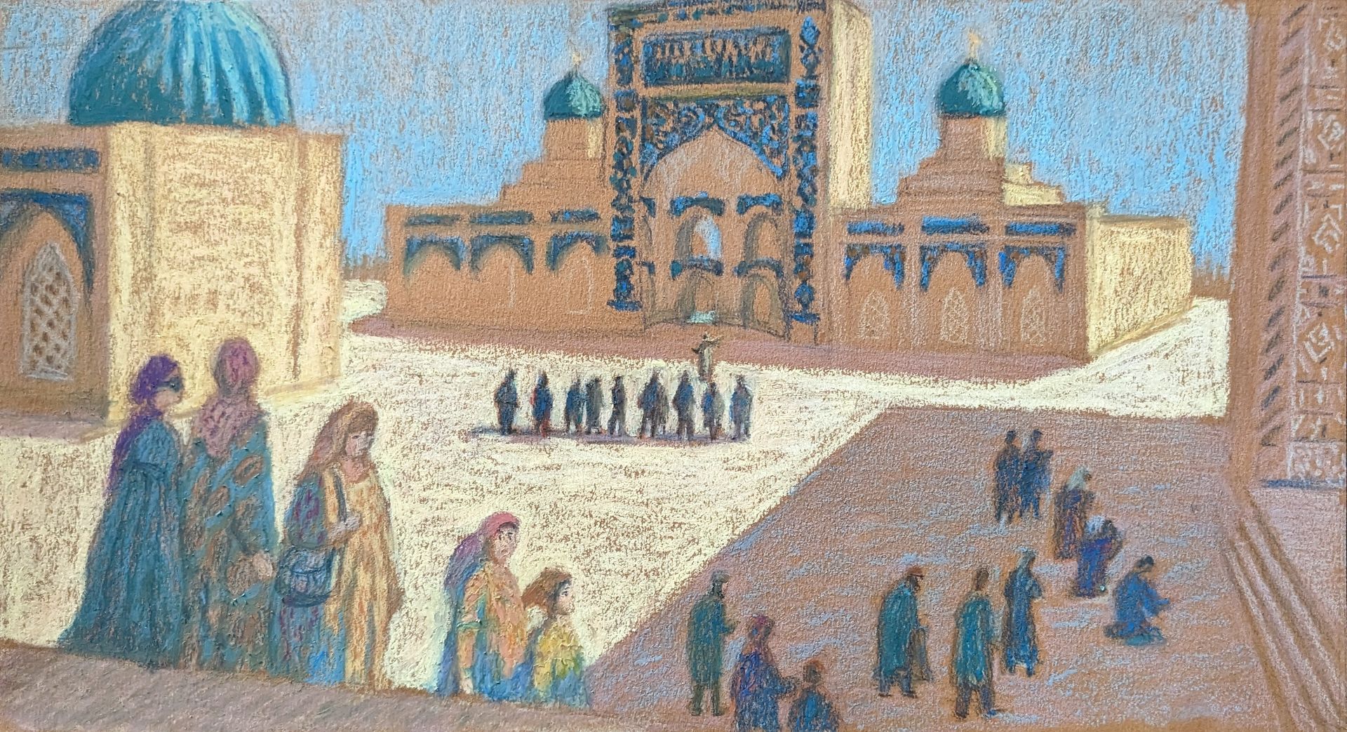 Екатерина Маланьина (Авторская графика - 
                  38 x 21 см) Пришельцы
