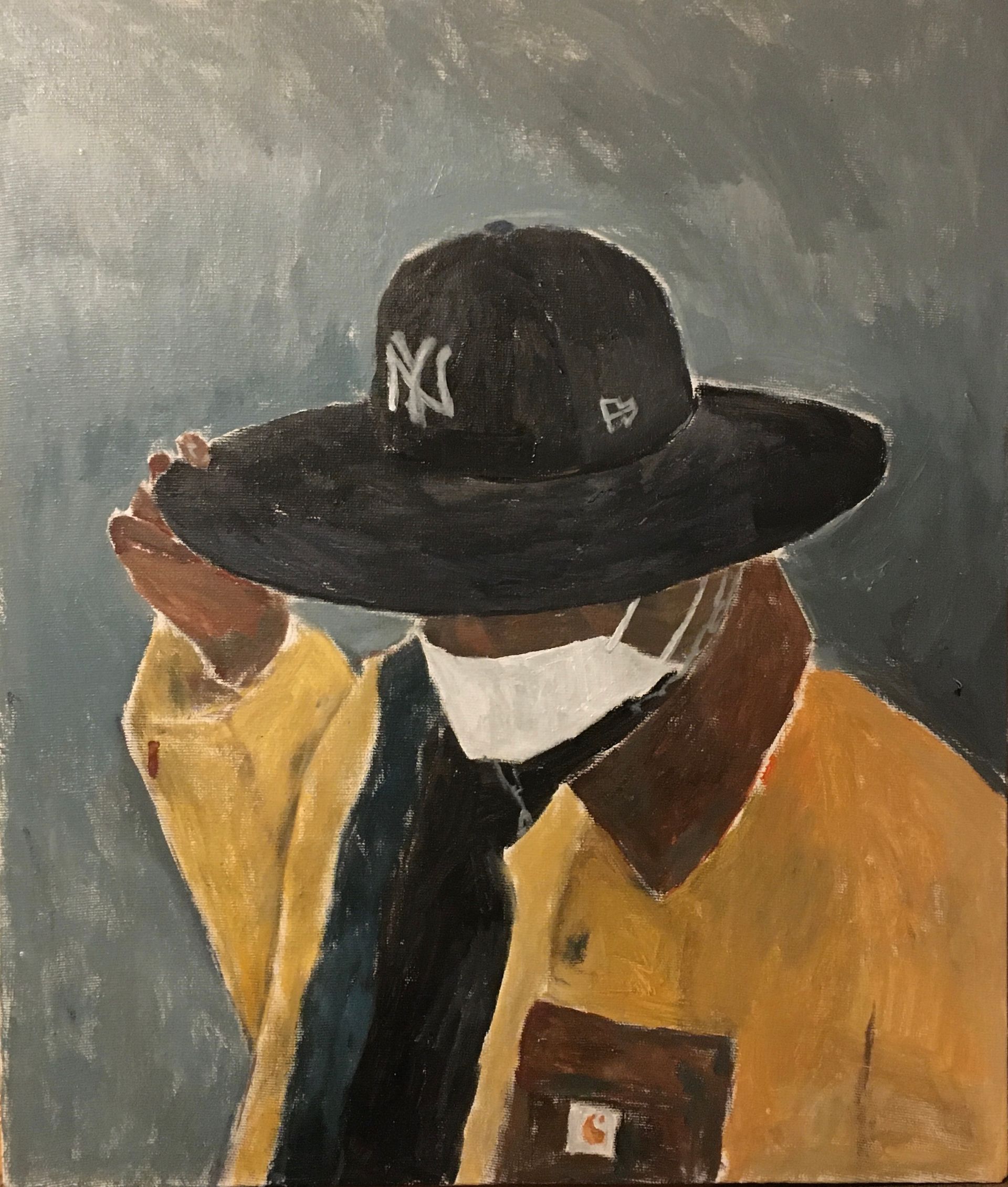 Дима Жуков (Картина, живопись - 
                  50 x 60 см) NY hat