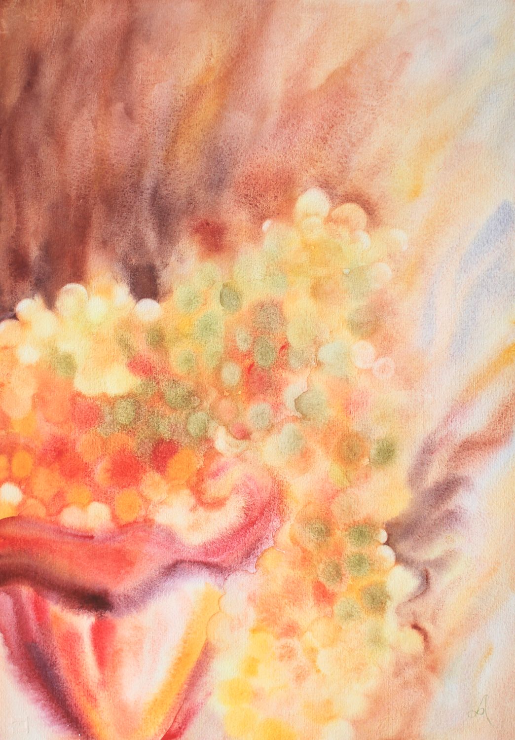 Любовь Фонарева (Авторская графика - 
                  35 x 50.5 см) Виноград