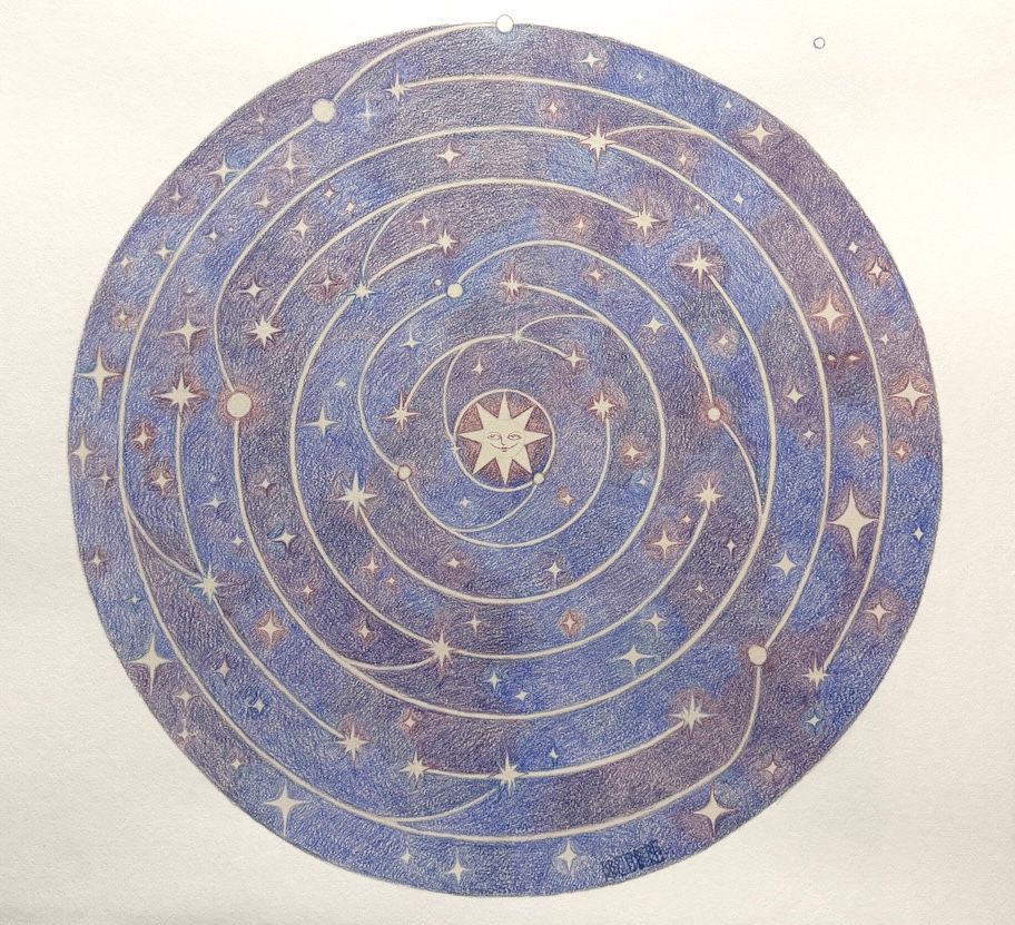 KROTENBERG (Авторская графика - 
                  56 x 55 см) Лабиринт номер 9