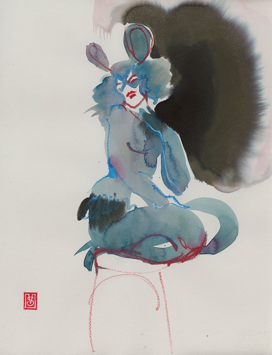 Виктория Севастьянова (Авторская графика - 
                  25 x 33 см) Бурлеск 003