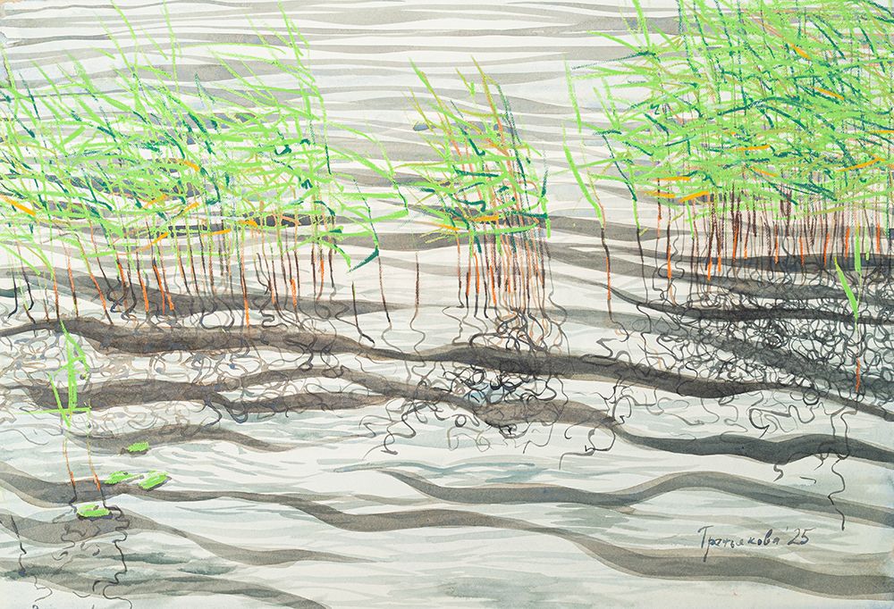 Юлия Третьякова (Авторская графика - 
                  56 x 38 см) Графика воды