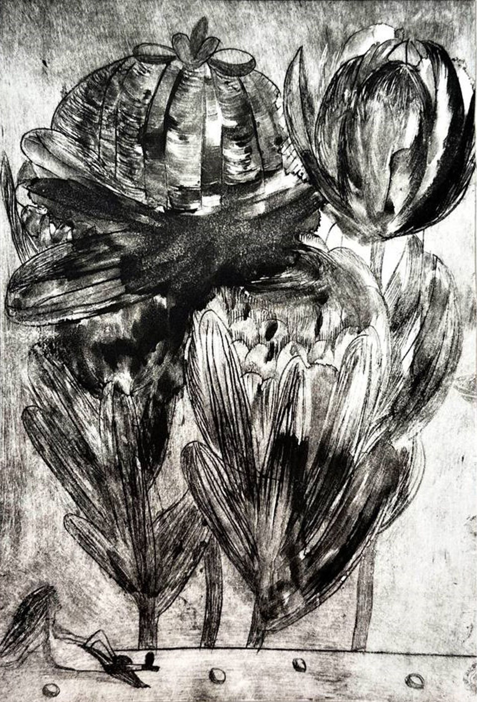 Анастасия Куприна (Графика печатная - 
                  21 x 30 см) Цветущий мир. Букет