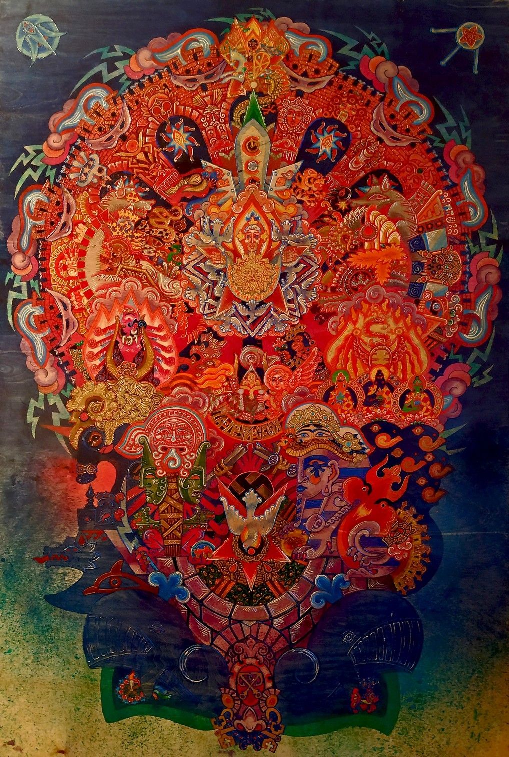 Павел Ольхович (Картина, живопись - 
                  100 x 150 см) Красное колесо