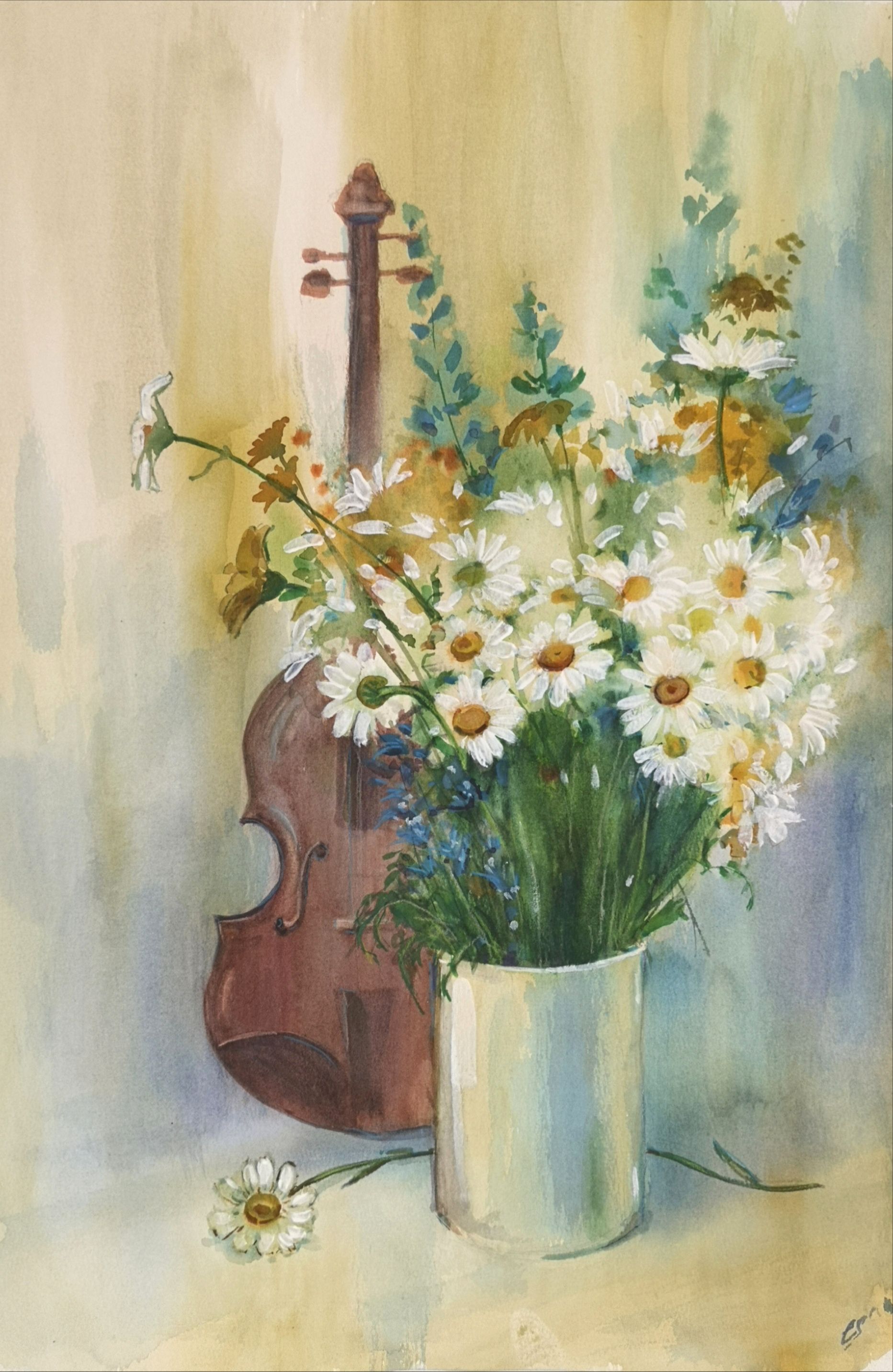 Елена Санина (Авторская графика - 
                  38 x 56 см) Музыка лета