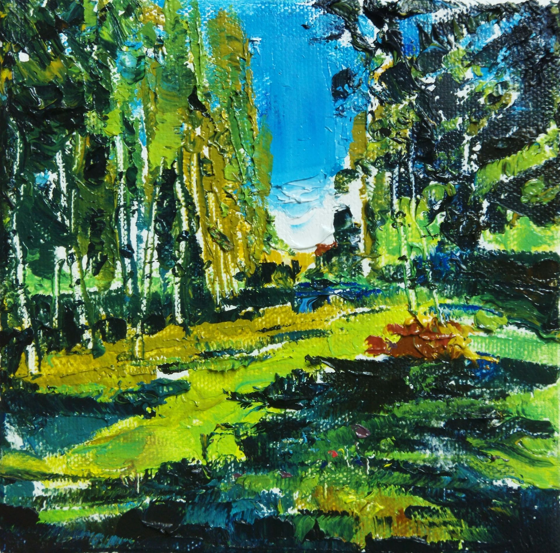 Людмила Кылыч (Картина, живопись - 
                  15 x 15 см) Скоро осень...