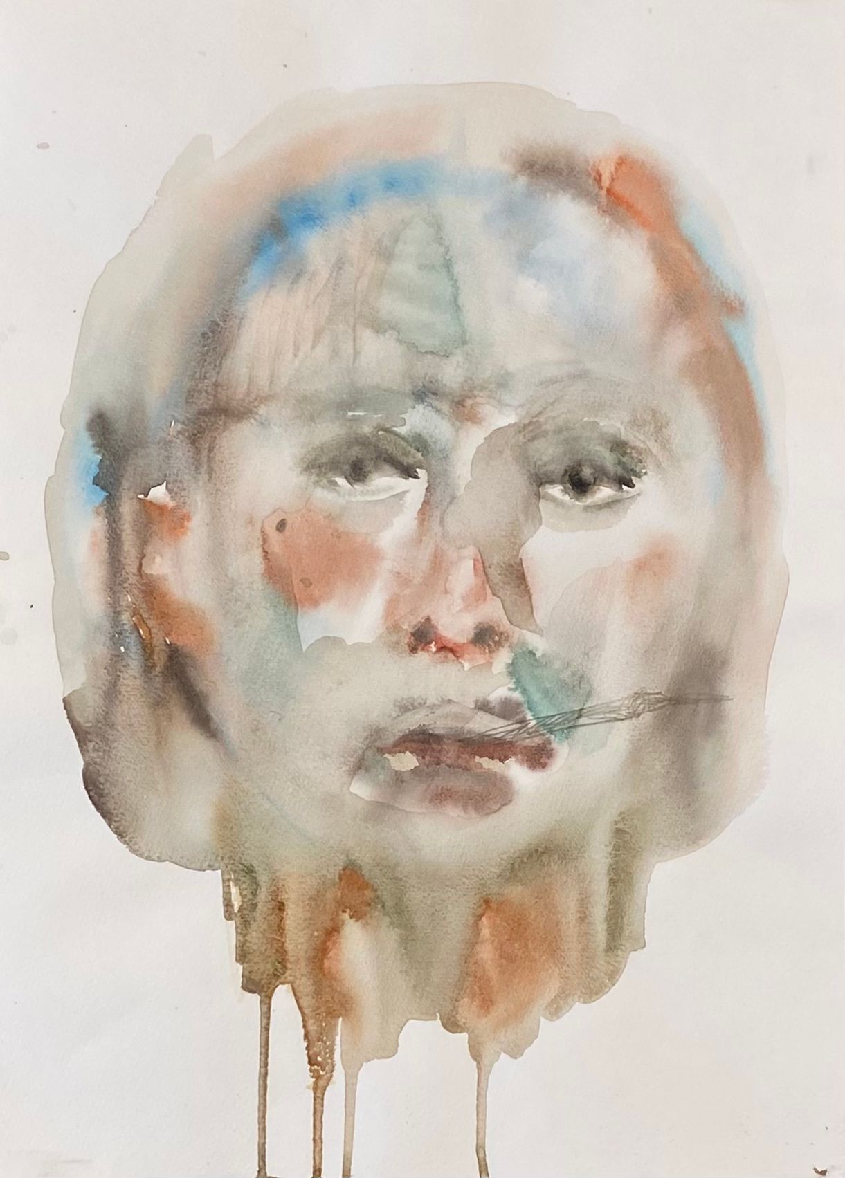 Лина Кордюченко (Авторская графика - 
                  30 x 40 см) Автопортрет