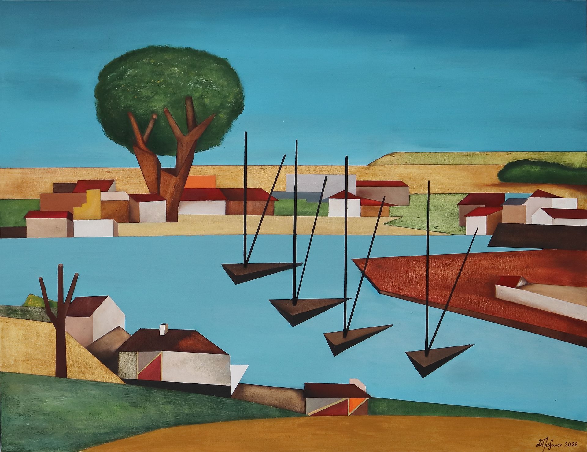 Александр Трифонов (Картина, живопись - 
                  130 x 100 см) Счастливая гавань