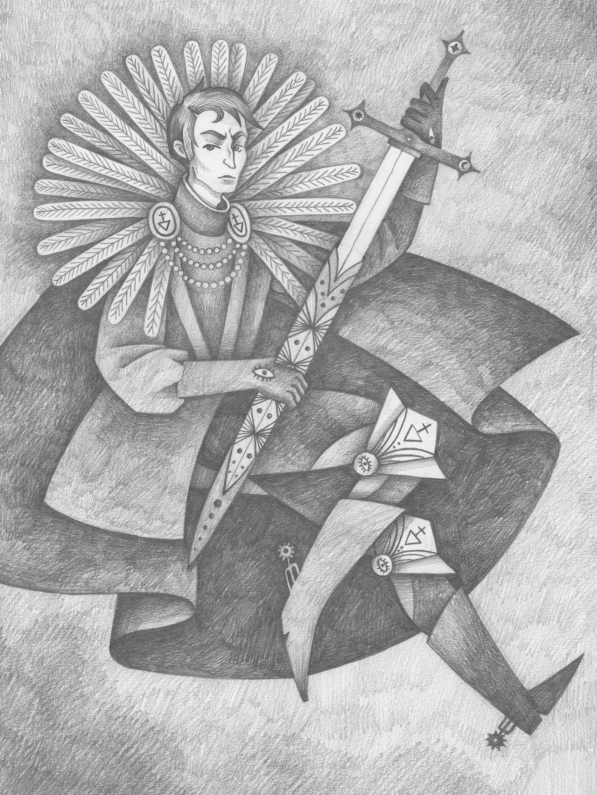 Витана Маковская (Авторская графика - 
                  21 x 29.7 см) Рыцарь