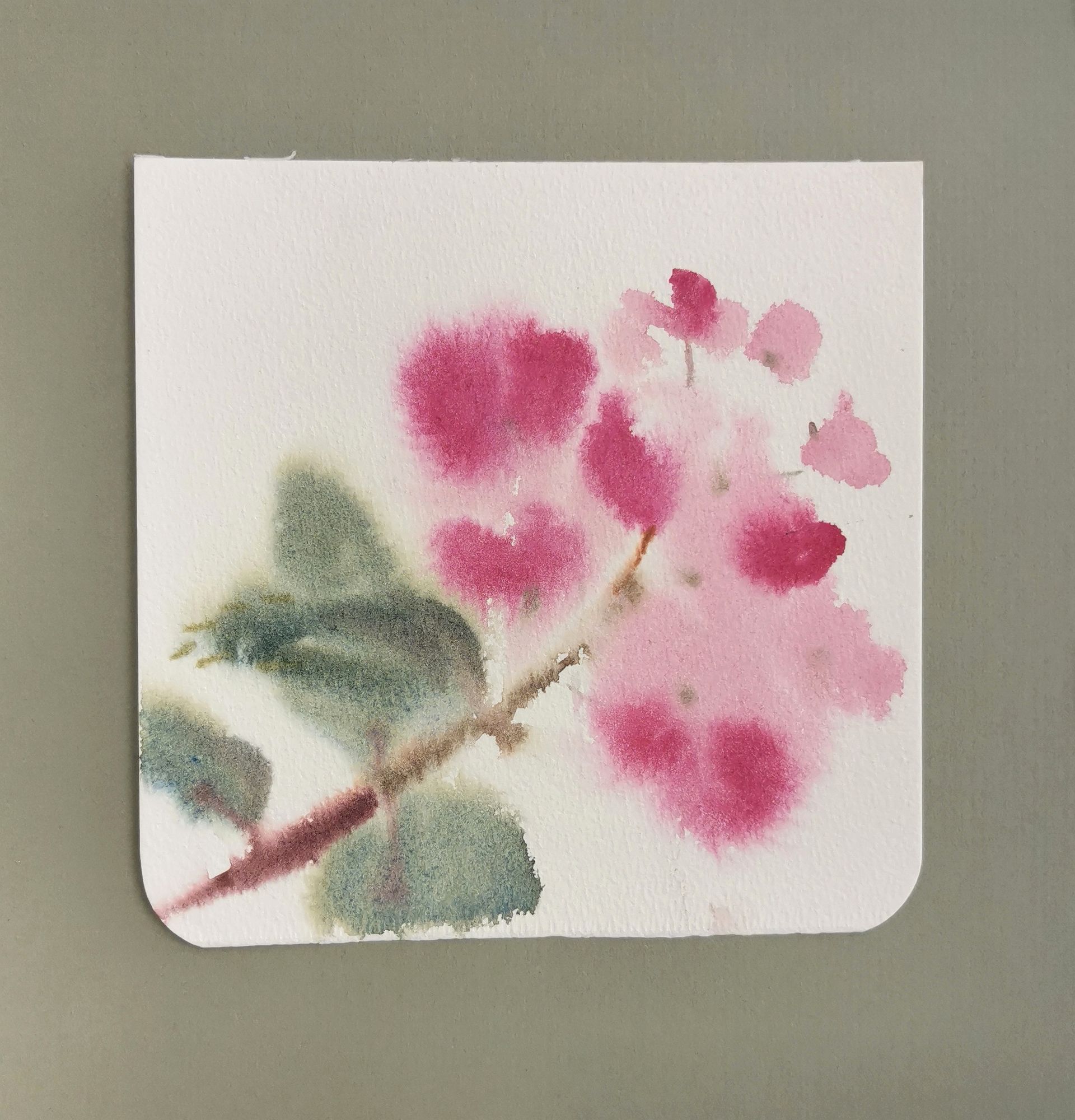 Регина Буглеева (Авторская графика - 
                  25 x 26 см) Розовая гортензия