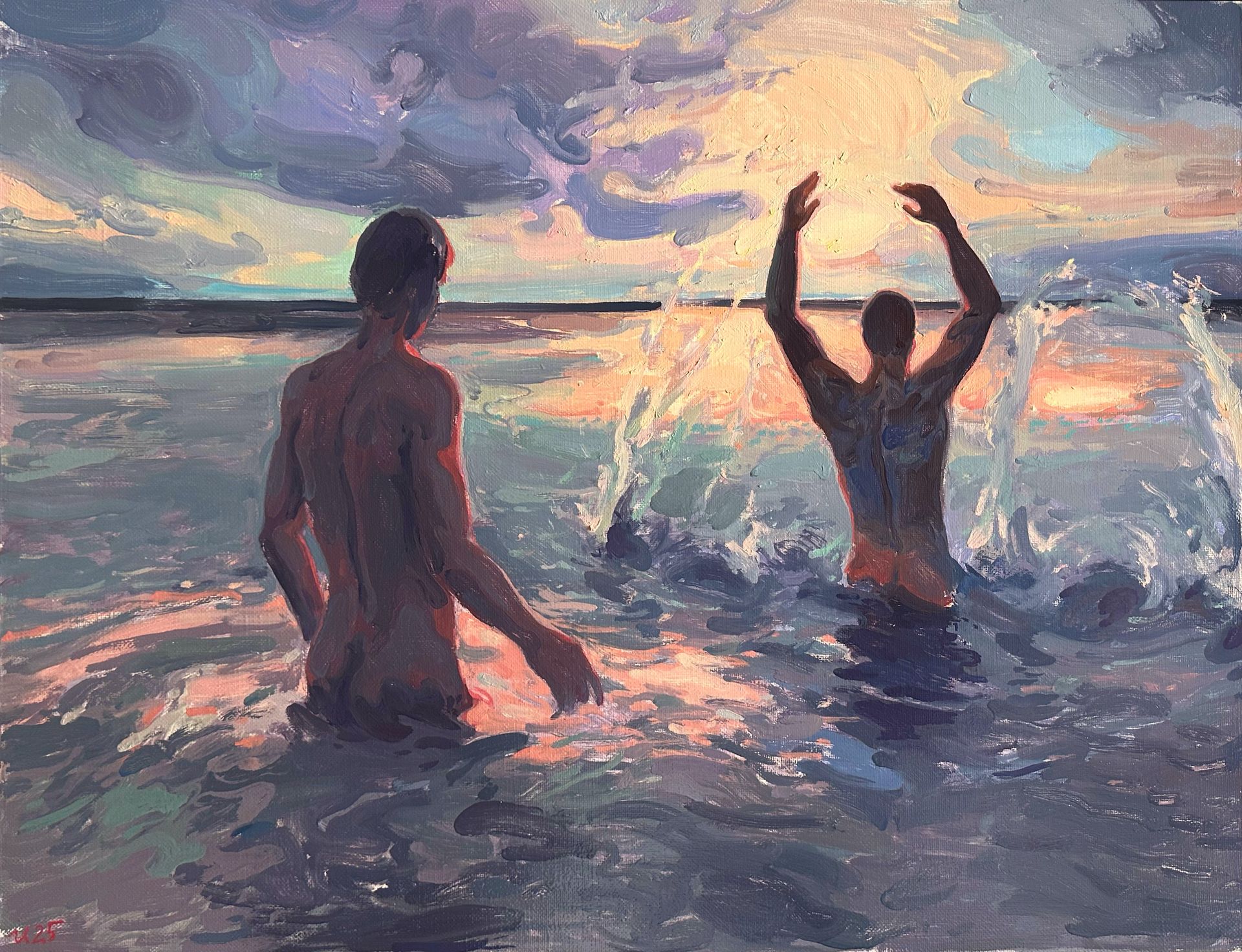 Илья Филатов (Картина, живопись - 
                  80 x 60 см) Twilight dip