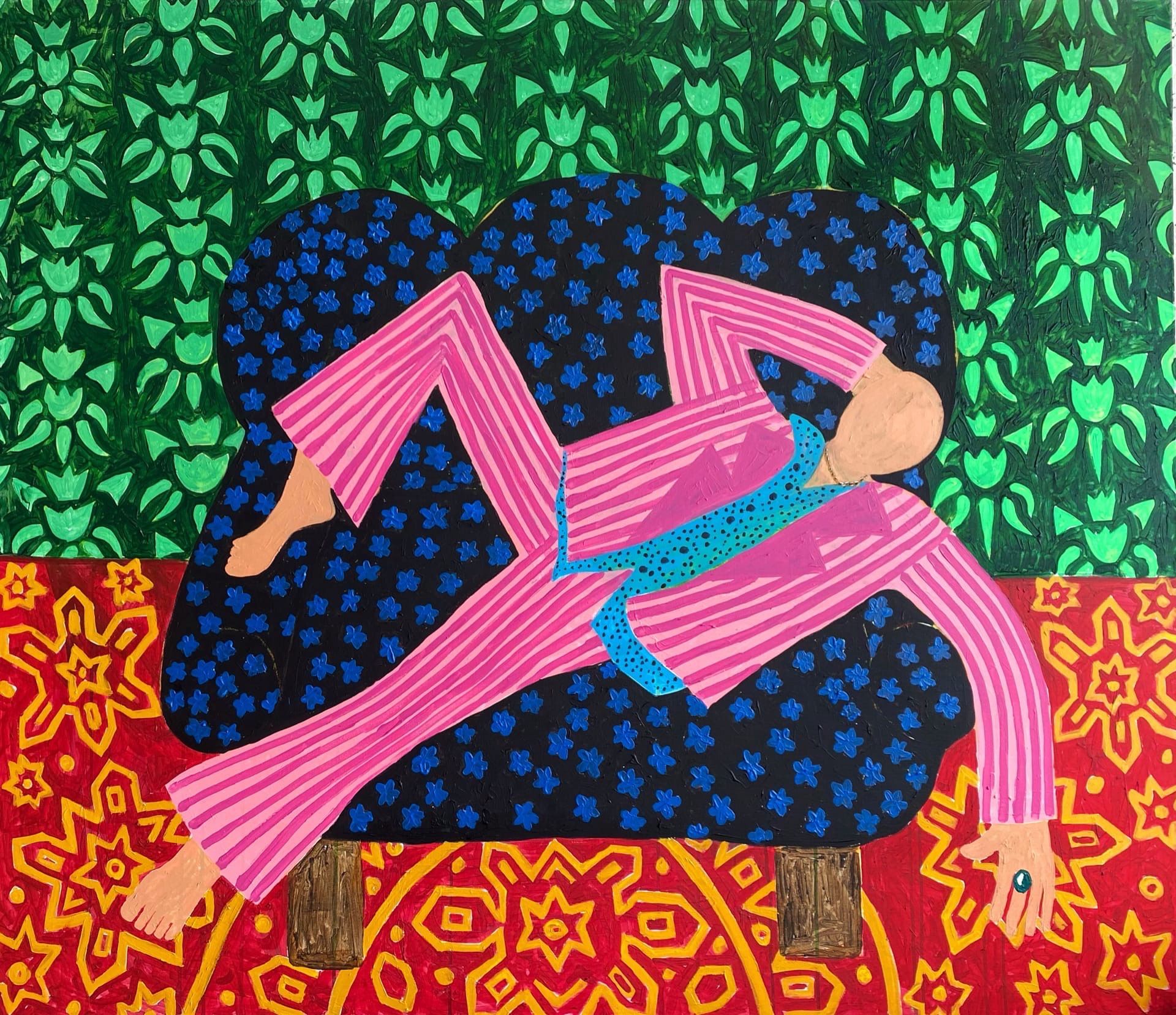 Анастасия Трапезникова (Картина, живопись - 
                  140 x 120 см) The artist resting after a concert